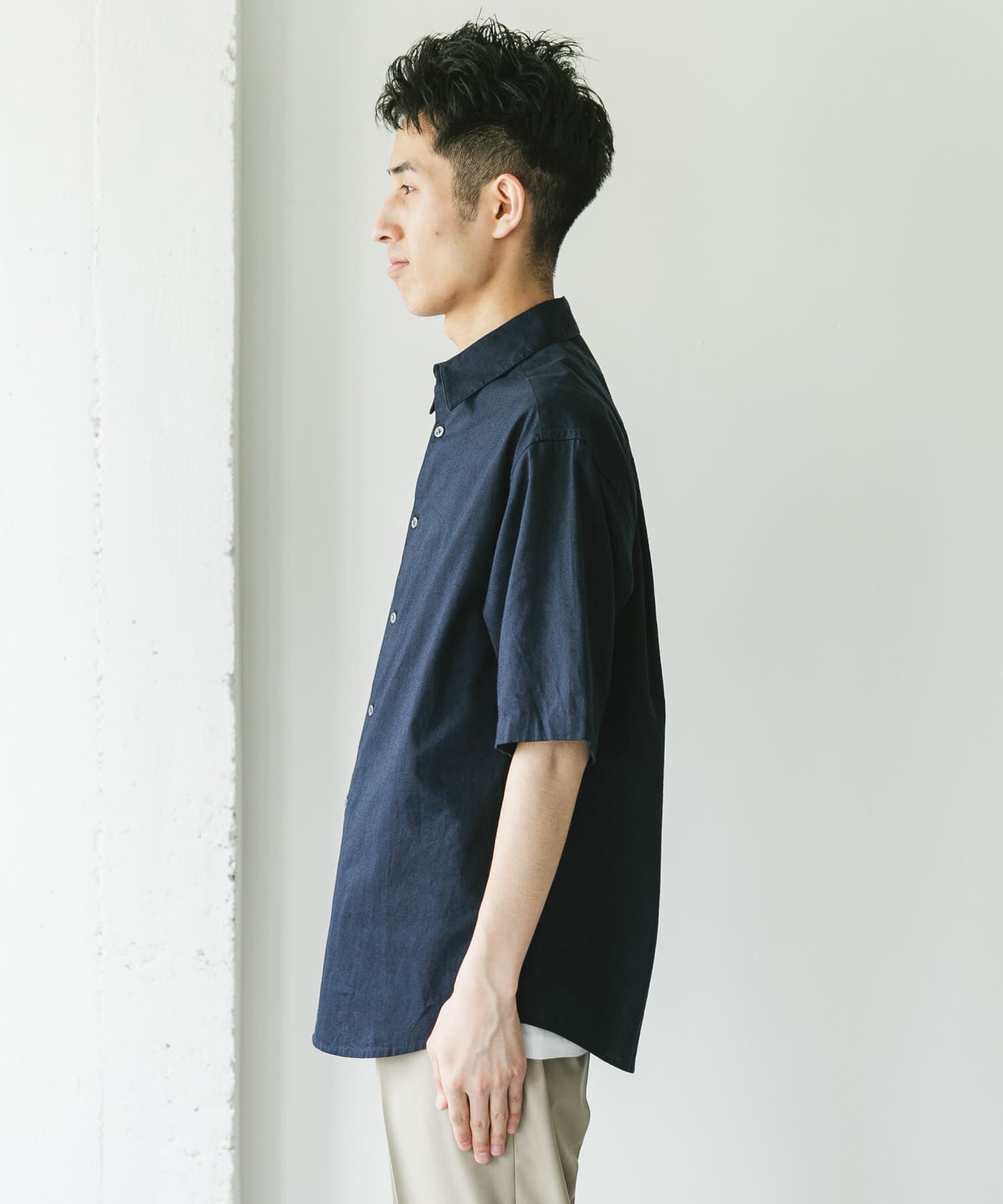 URBAN RESEARCH DOORS「ヘンプコットン レギュラーカラーシャツ」|シャツ・ブラウス|