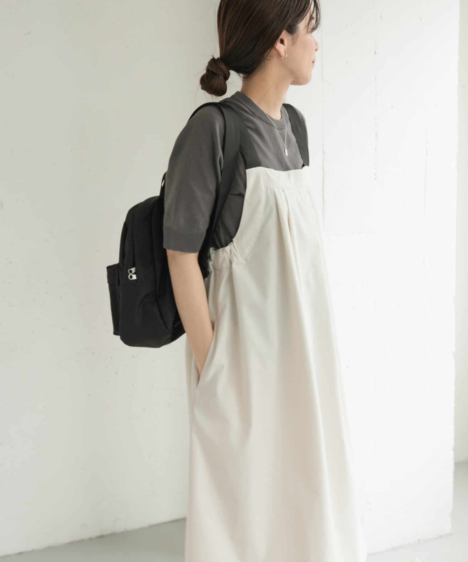 URBAN RESEARCH DOORS「『WEB/一部店舗限定カラー』『UR TECH POLIsh POLI』ワークジャンスカ」|ワンピース|