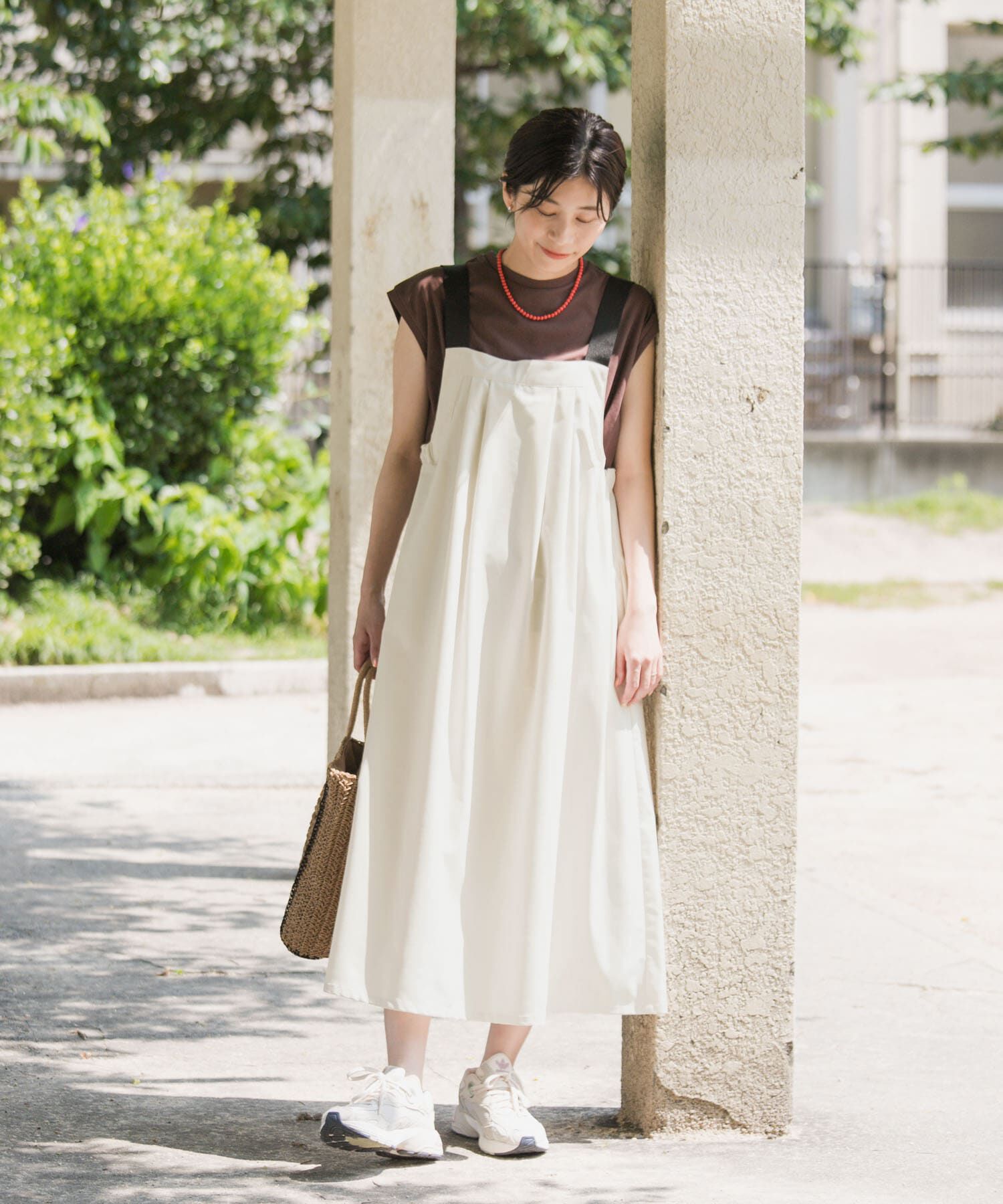 URBAN RESEARCH DOORS「『WEB/一部店舗限定カラー』『UR TECH POLIsh POLI』ワークジャンスカ」|ワンピース|