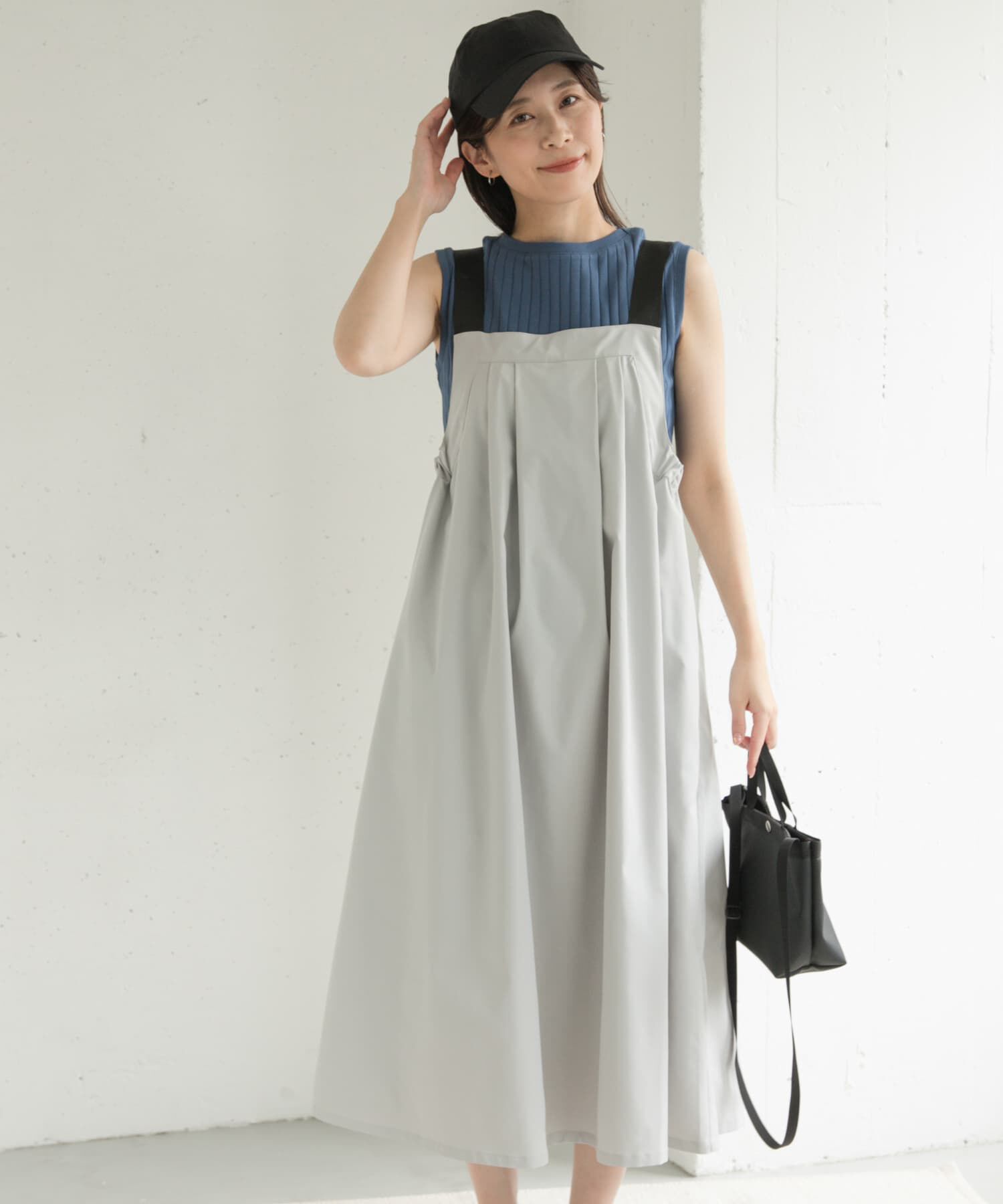 URBAN RESEARCH DOORS「『WEB/一部店舗限定カラー』『UR TECH POLIsh POLI』ワークジャンスカ」|ワンピース|