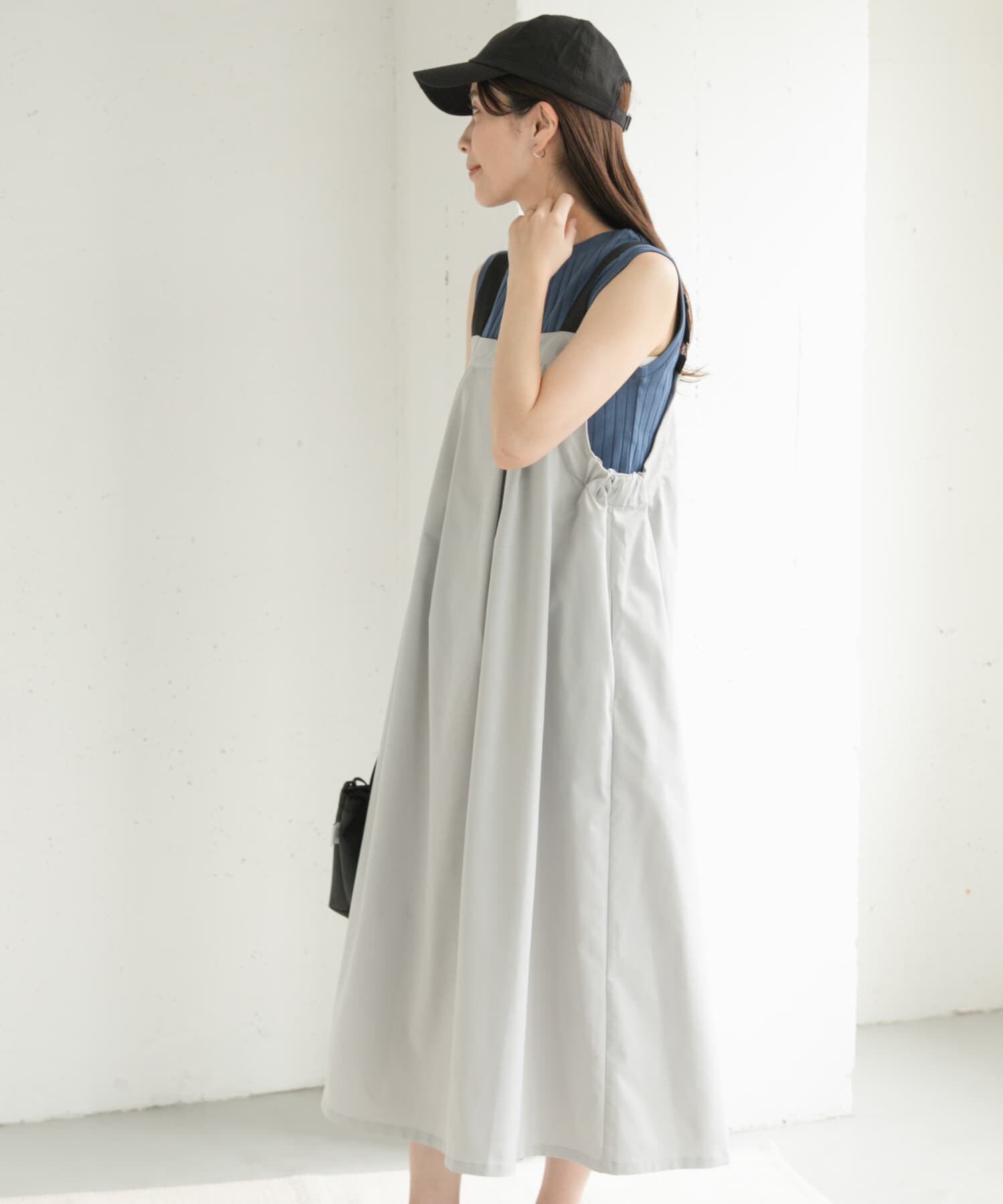 URBAN RESEARCH DOORS「『WEB/一部店舗限定カラー』『UR TECH POLIsh POLI』ワークジャンスカ」|ワンピース|