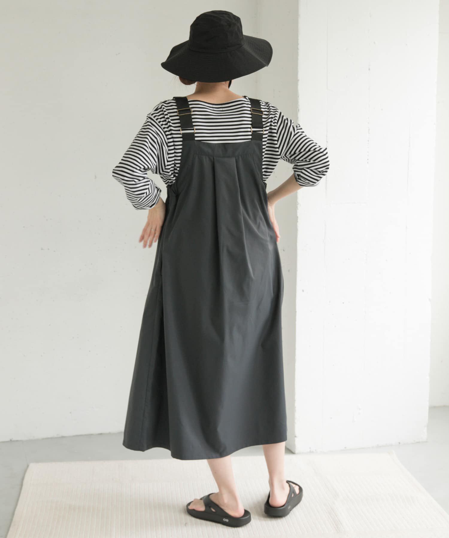 URBAN RESEARCH DOORS「『WEB/一部店舗限定カラー』『UR TECH POLIsh POLI』ワークジャンスカ」|ワンピース|