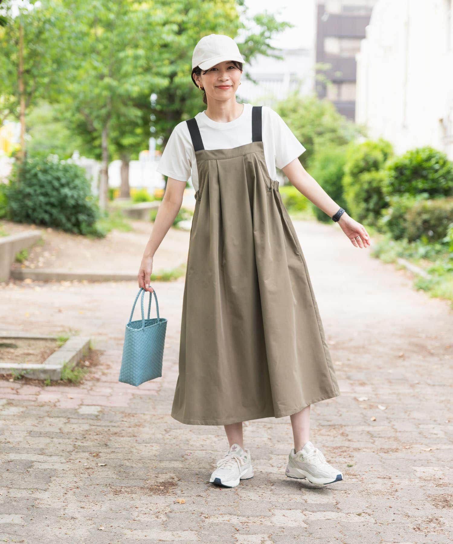 URBAN RESEARCH DOORS「『WEB/一部店舗限定カラー』『UR TECH POLIsh POLI』ワークジャンスカ」|ワンピース|