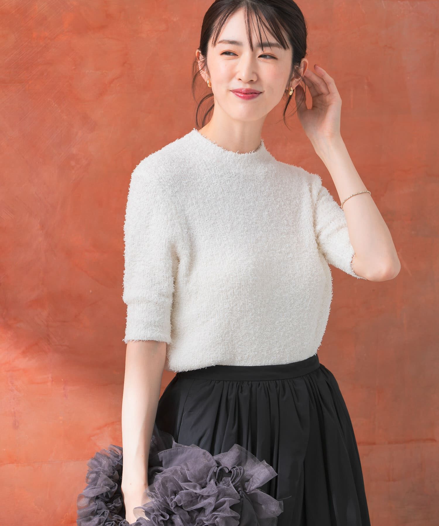 URBAN RESEARCH ROSSO「コットンシャギーハイネックプルオーバー」|ニット・セーター|