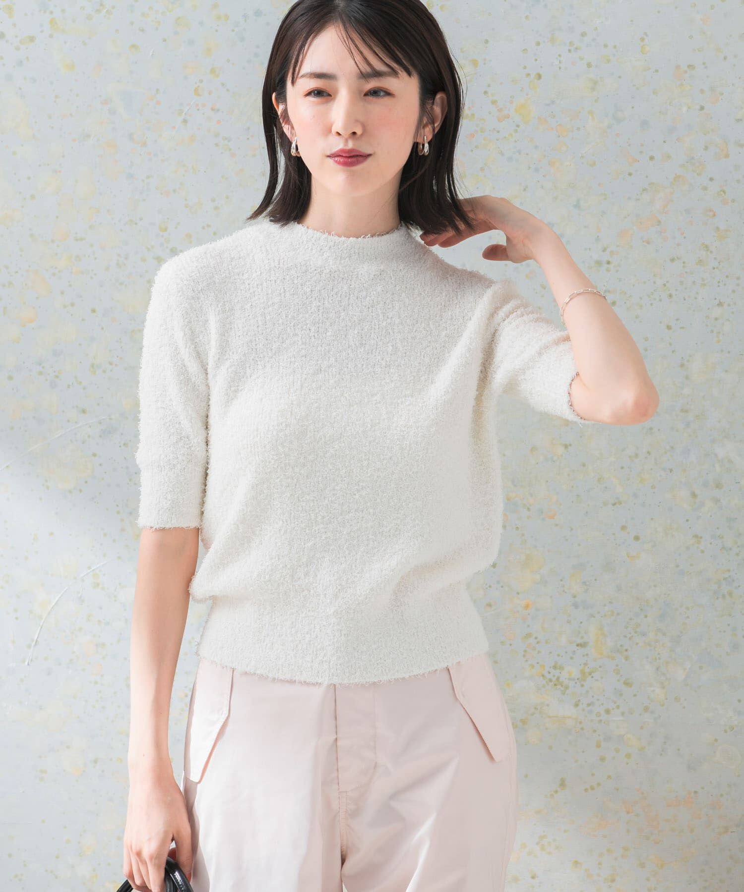 URBAN RESEARCH ROSSO「コットンシャギーハイネックプルオーバー」|ニット・セーター|