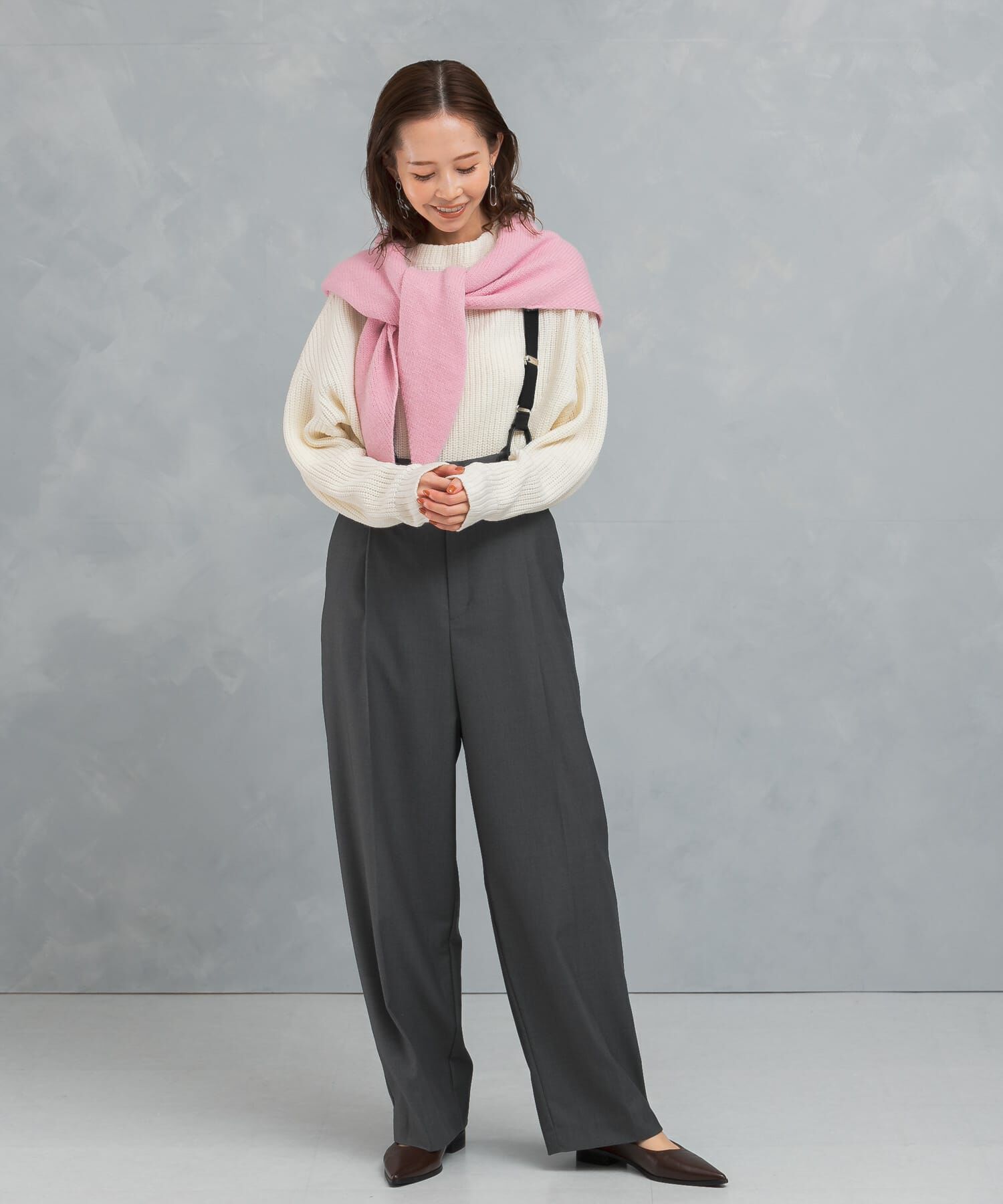 URBAN RESEARCH ROSSO「ボートネックバックスリット畦ニット」|ニット・セーター|