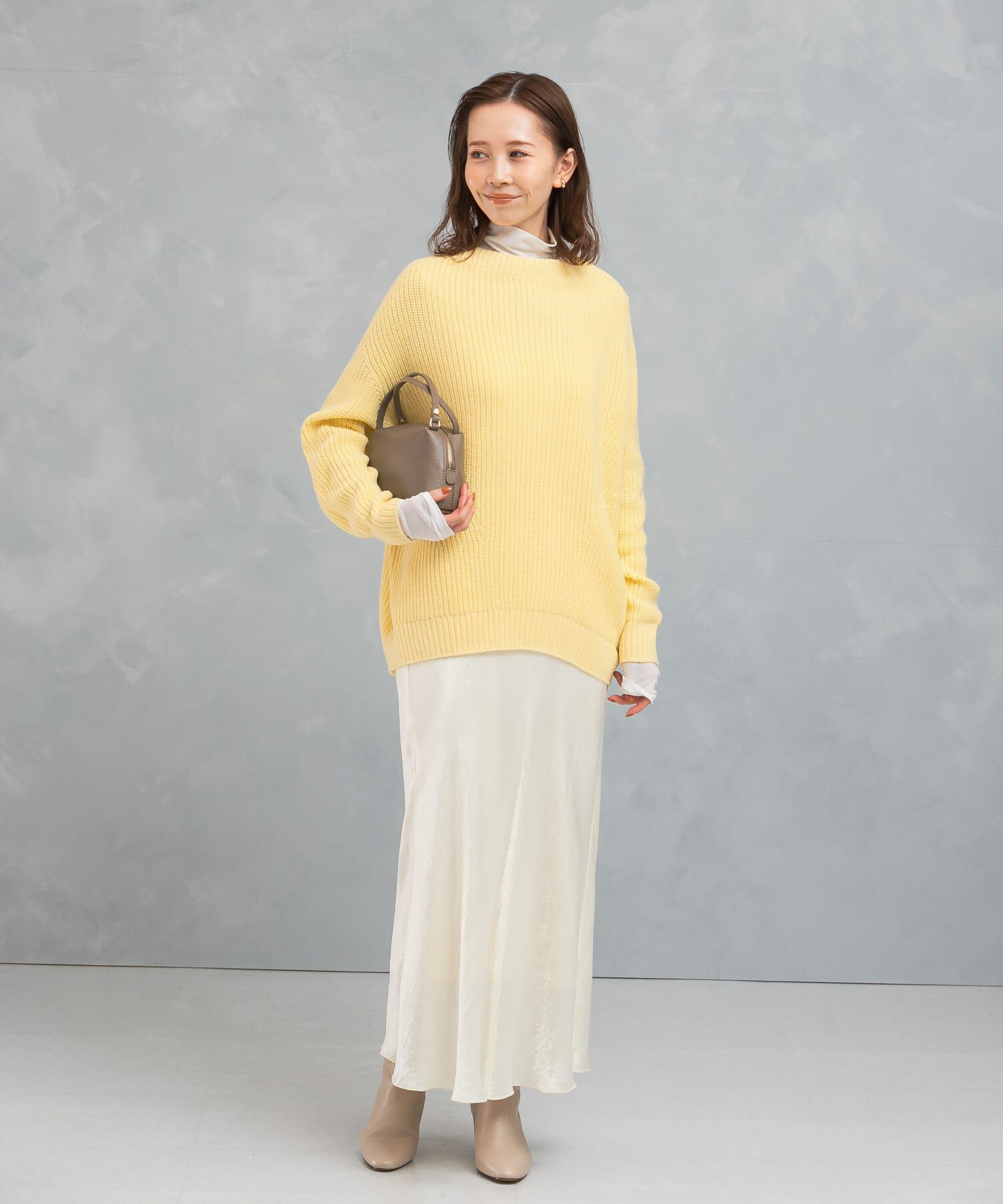 URBAN RESEARCH ROSSO「ボートネックバックスリット畦ニット」|ニット・セーター|