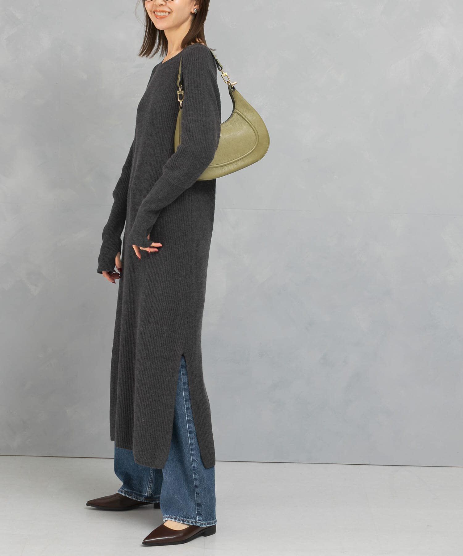 URBAN RESEARCH ROSSO「ヤク混サイドスリット畦ニットワンピース」|ワンピース|