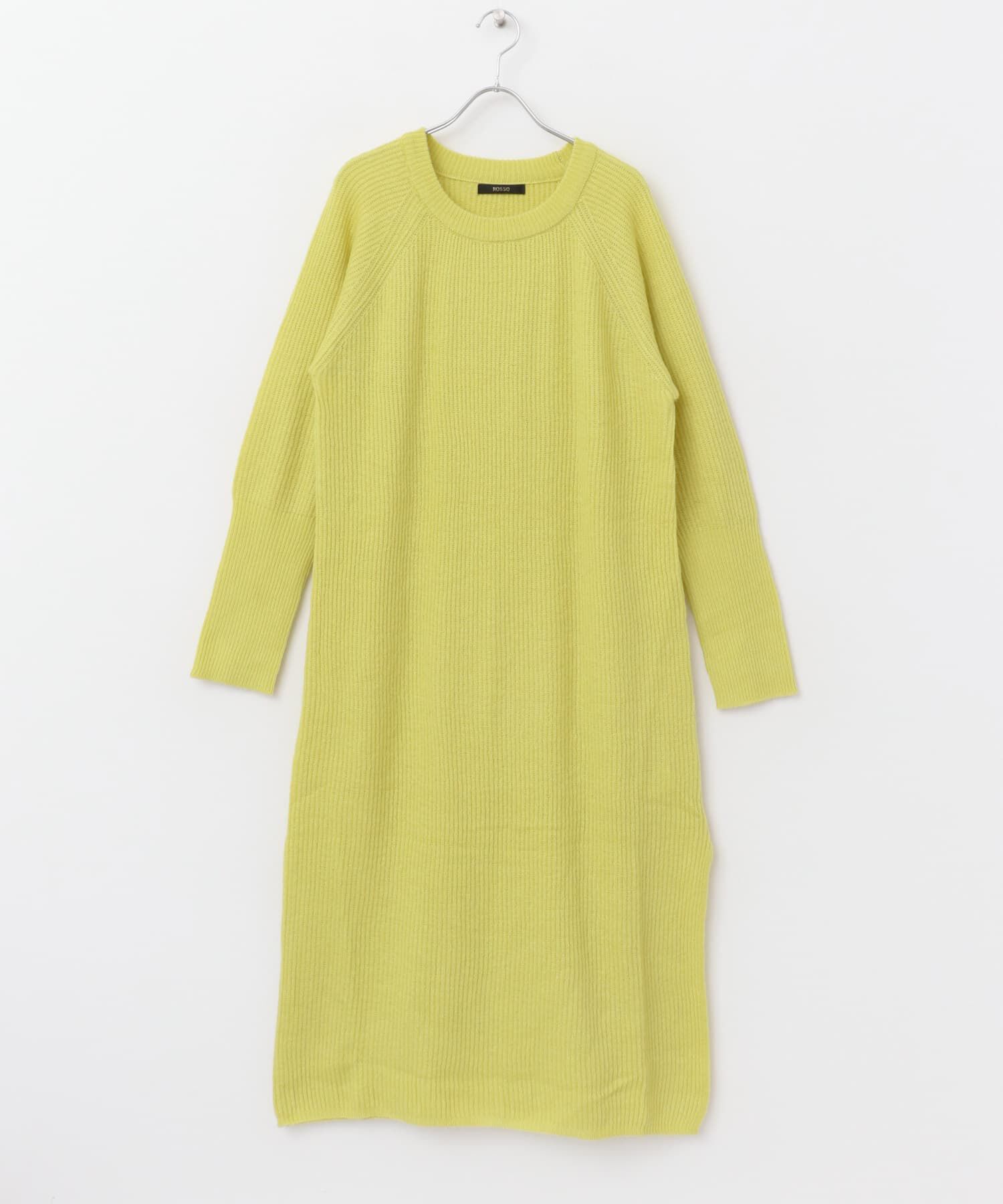 URBAN RESEARCH ROSSO「ヤク混サイドスリット畦ニットワンピース」|ワンピース|