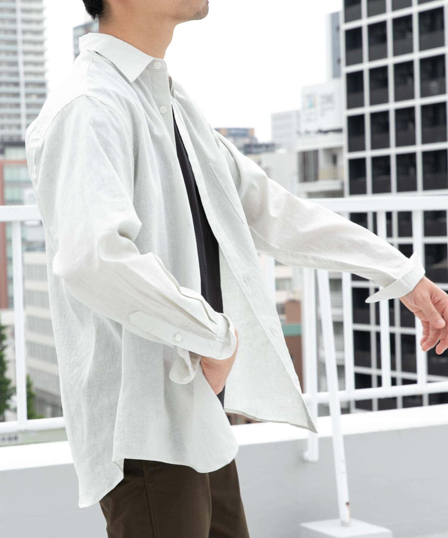 URBAN RESEARCH ROSSO「『WEB限定』『XLｻｲｽﾞあり』ﾘﾗｯｸｽｺｯﾄﾝﾘﾈﾝﾚｷﾞｭﾗｰｶ  」|シャツ・ブラウス|ベージュ