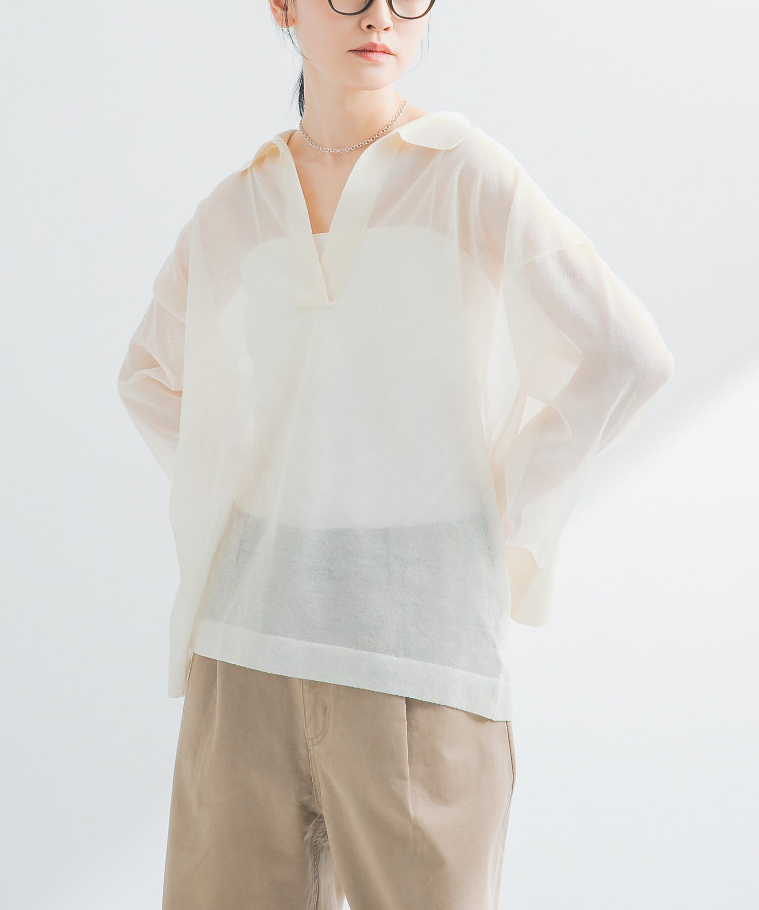 URBAN RESEARCH「ラミー混スキッパーシアーニット」|ニット・セーター|