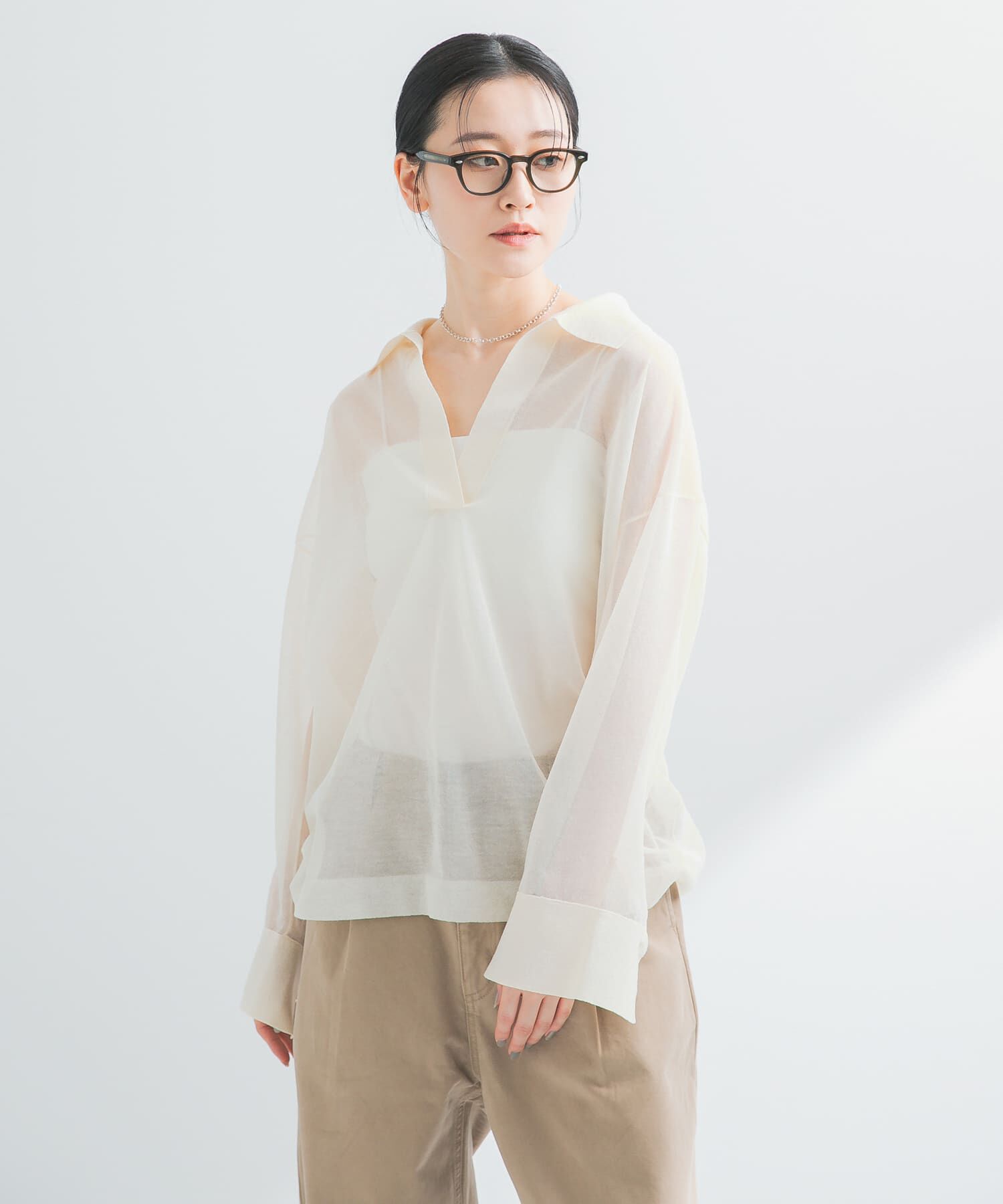 URBAN RESEARCH「ラミー混スキッパーシアーニット」|ニット・セーター|