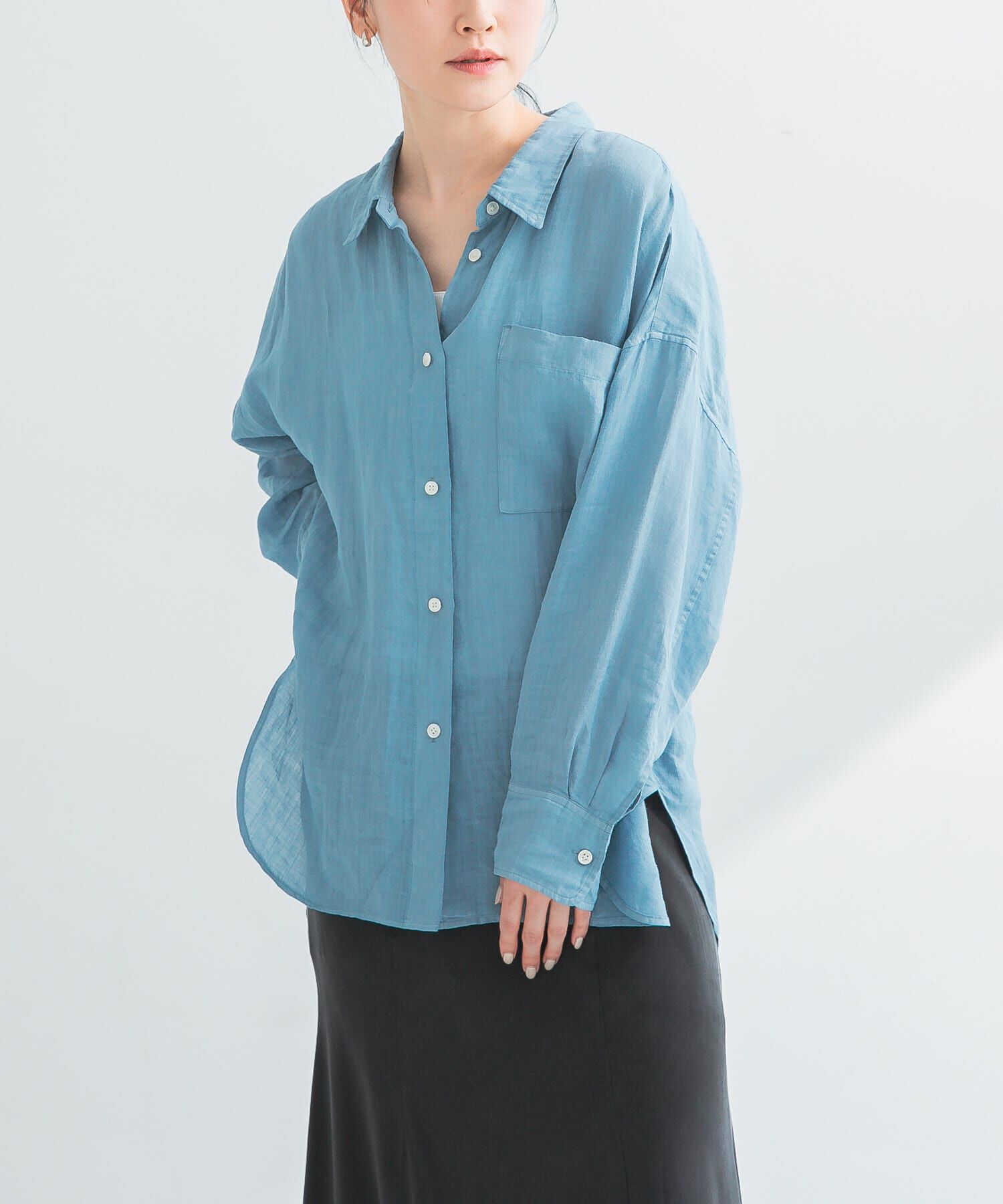 URBAN RESEARCH「ガーメントダイラミーオーバーシャツ」|シャツ・ブラウス|