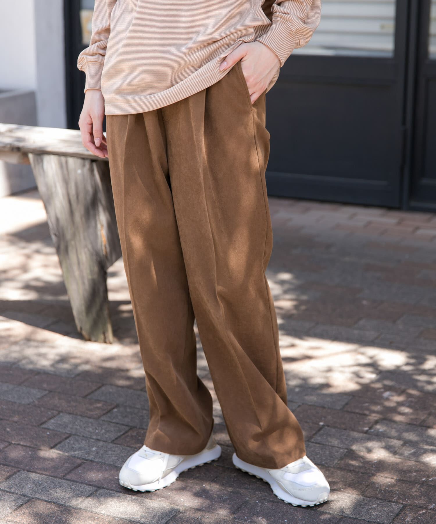 URBAN RESEARCH DOORS「FORK&SPOON　スエードライクパンツ」|その他|ベージュ系その他