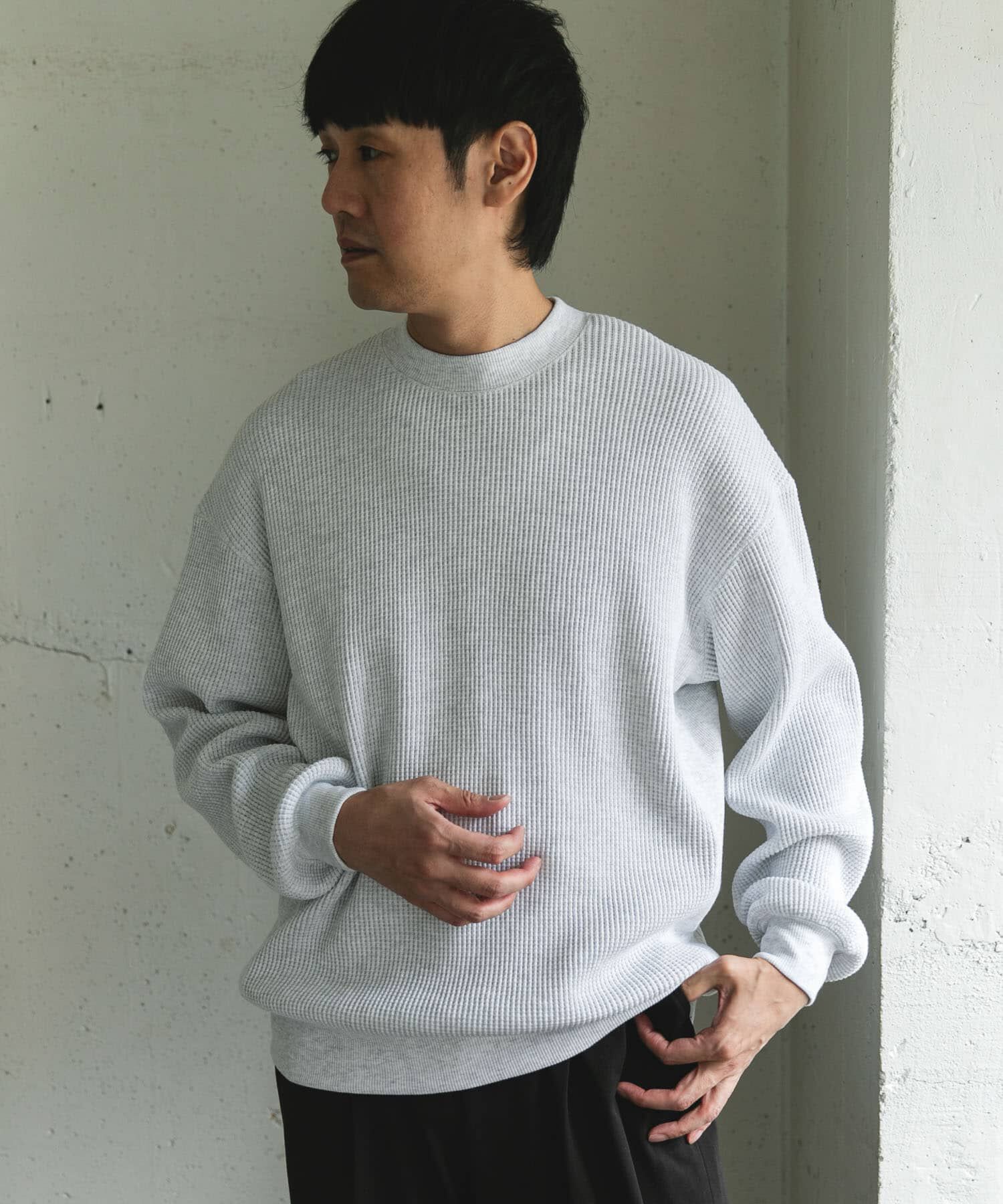 URBAN RESEARCH DOORS「『UR TECH』ワッフルロングスリーブTシャツ」|Tシャツ・カットソー|