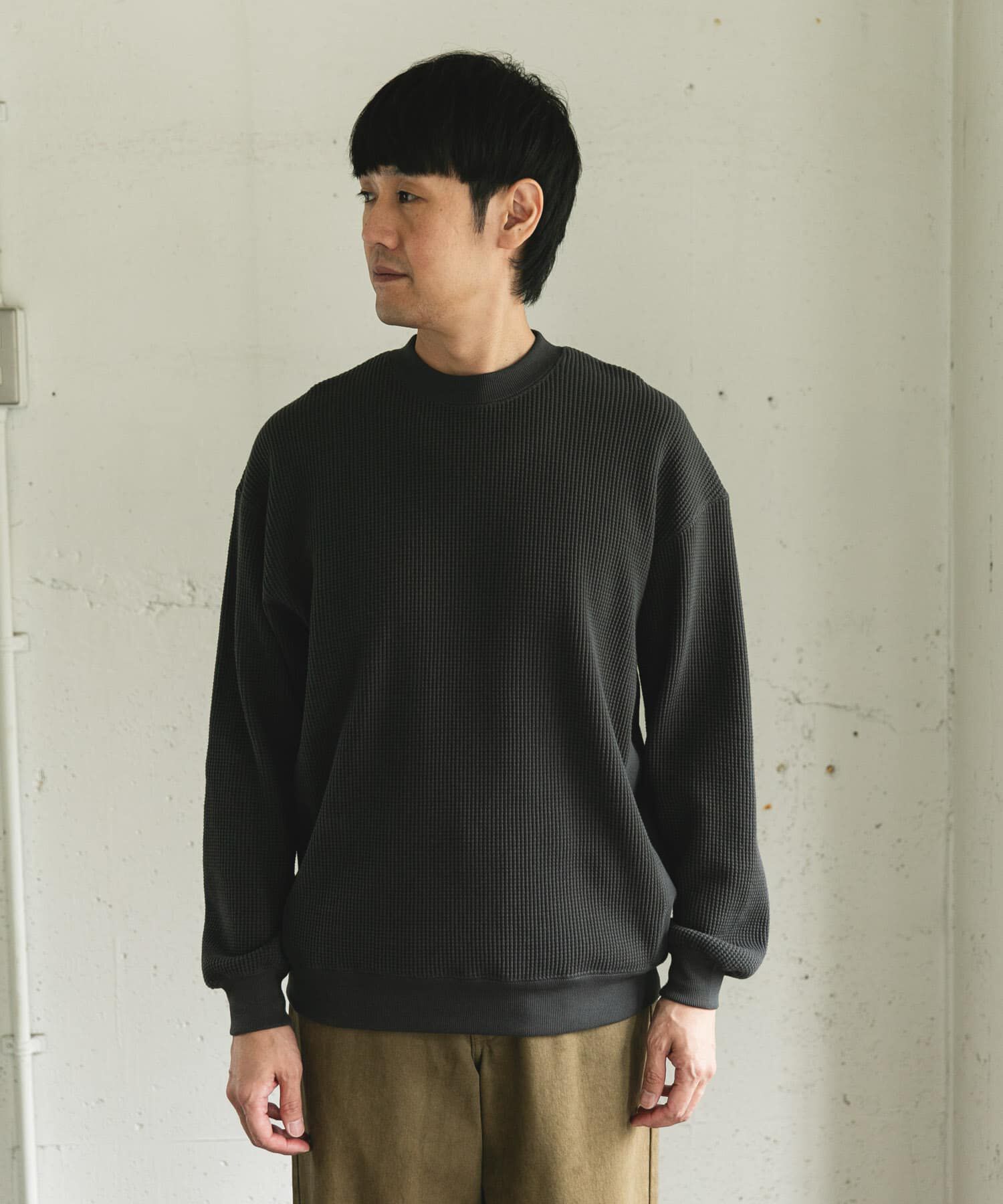 URBAN RESEARCH DOORS「『UR TECH』ワッフルロングスリーブTシャツ」|Tシャツ・カットソー|