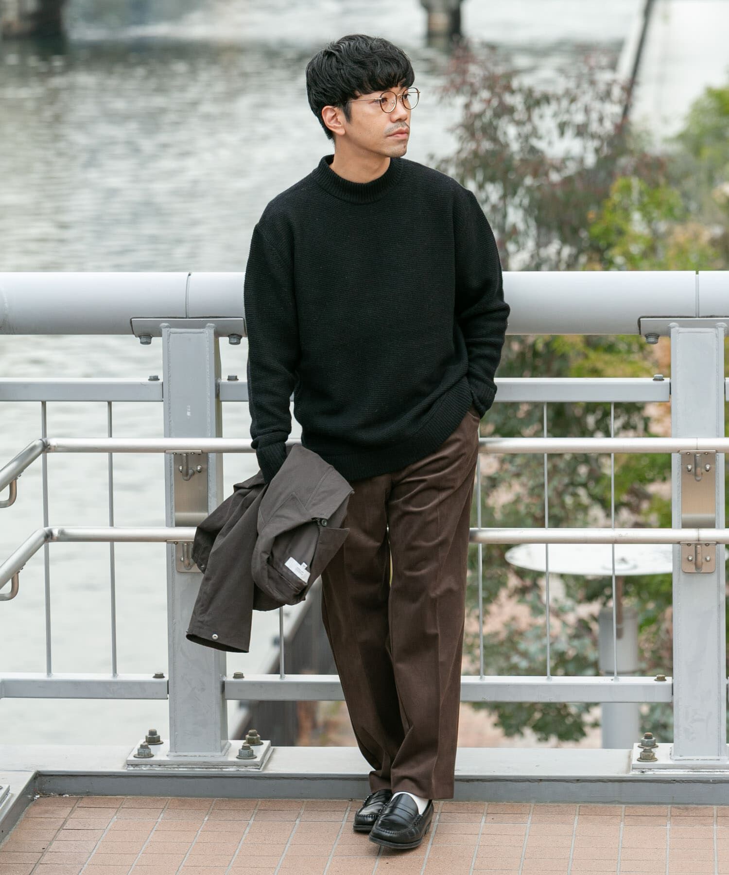 URBAN RESEARCH ROSSO「『XLｻｲｽﾞあり』ﾊﾐﾙﾄﾝｳｰﾙｶﾞｰﾀｰ編みﾓｯｸﾈｯｸﾌﾟﾙ  」|ニット・セーター|