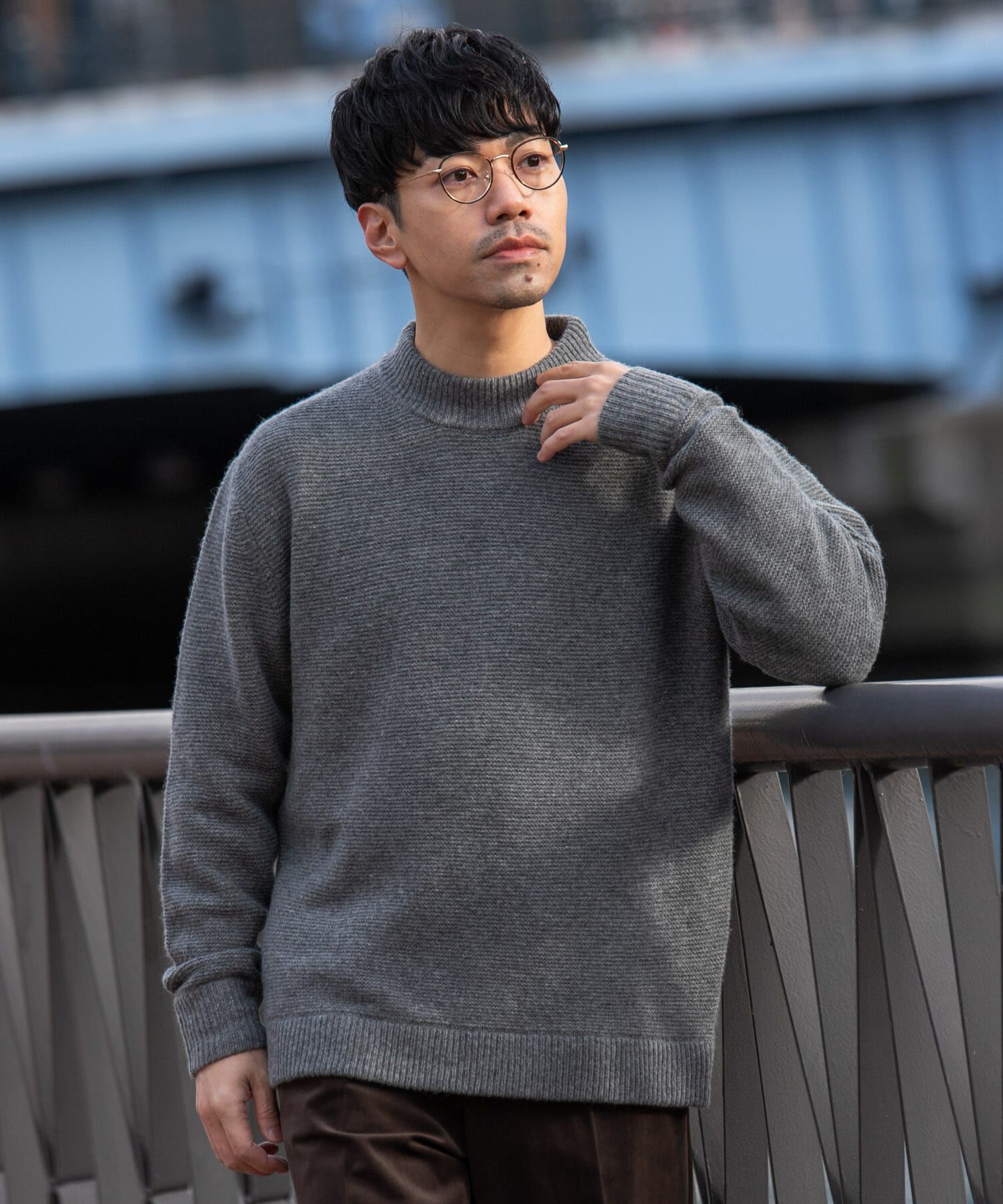 URBAN RESEARCH ROSSO「『XLｻｲｽﾞあり』ﾊﾐﾙﾄﾝｳｰﾙｶﾞｰﾀｰ編みﾓｯｸﾈｯｸﾌﾟﾙ  」|ニット・セーター|