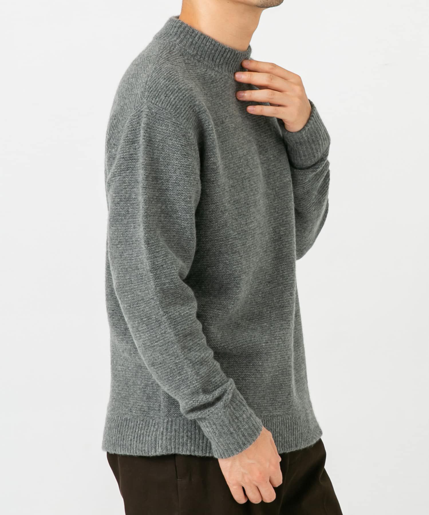 URBAN RESEARCH ROSSO「『XLｻｲｽﾞあり』ﾊﾐﾙﾄﾝｳｰﾙｶﾞｰﾀｰ編みﾓｯｸﾈｯｸﾌﾟﾙ  」|ニット・セーター|