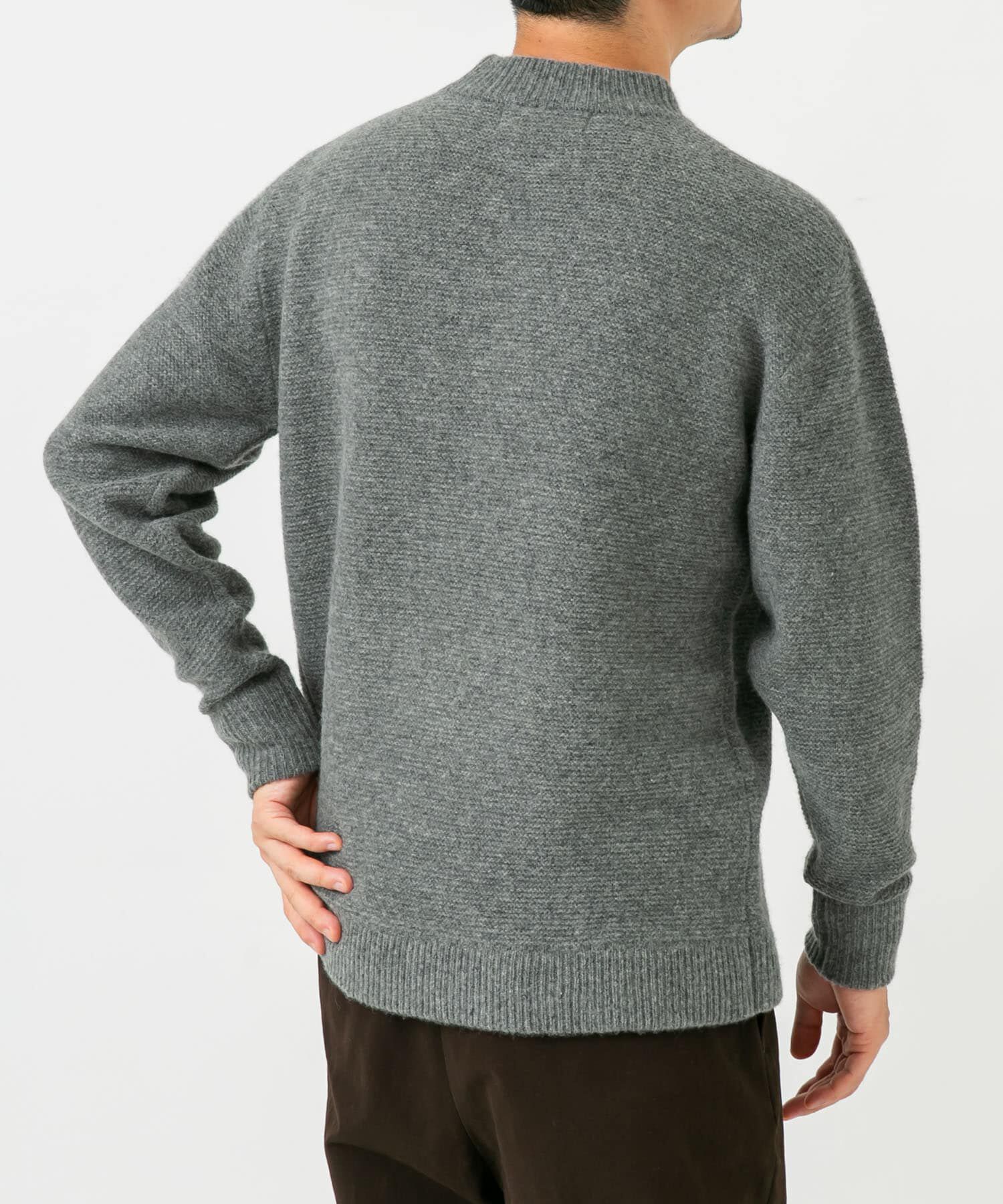 URBAN RESEARCH ROSSO「『XLｻｲｽﾞあり』ﾊﾐﾙﾄﾝｳｰﾙｶﾞｰﾀｰ編みﾓｯｸﾈｯｸﾌﾟﾙ  」|ニット・セーター|