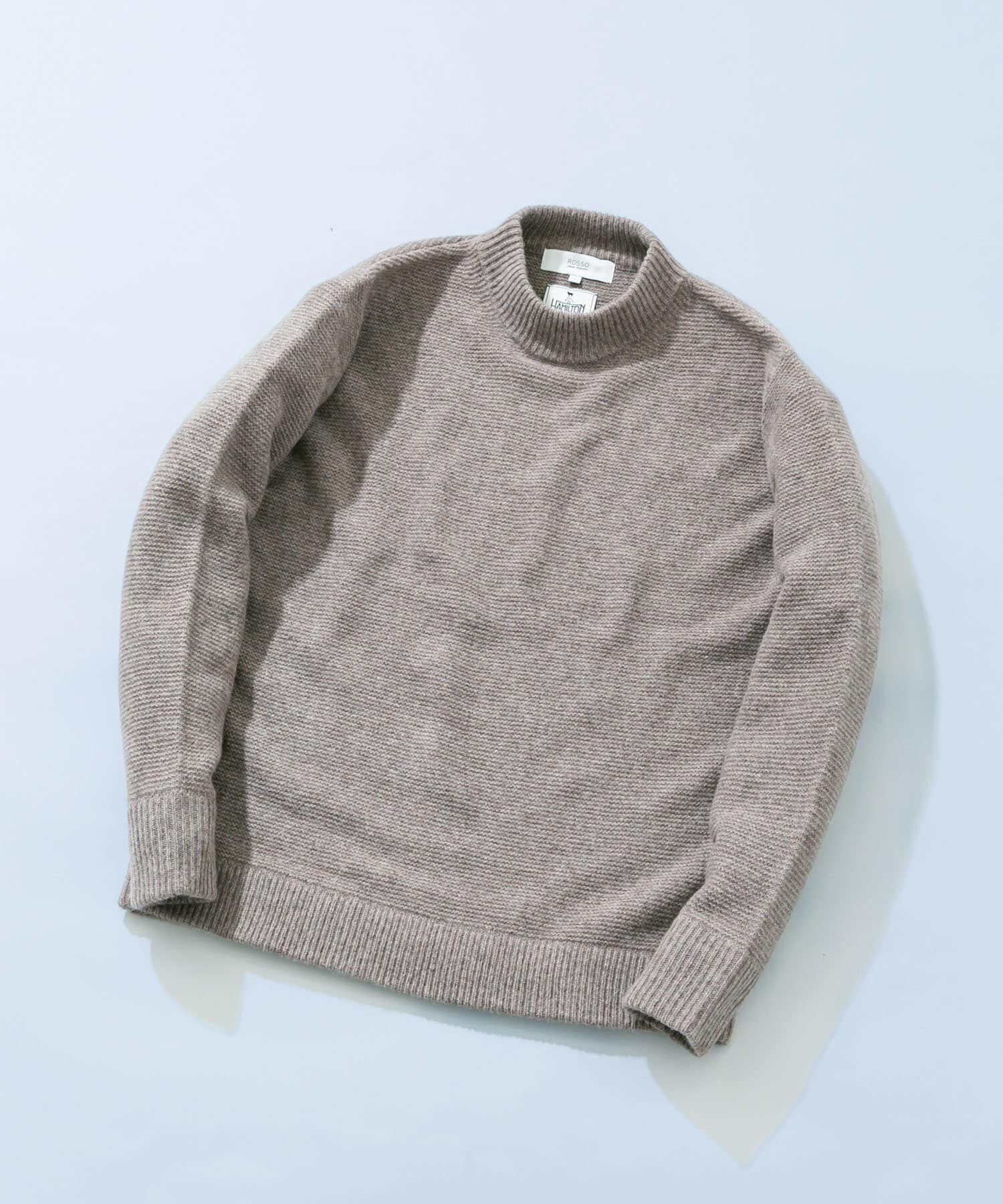 URBAN RESEARCH ROSSO「『XLｻｲｽﾞあり』ﾊﾐﾙﾄﾝｳｰﾙｶﾞｰﾀｰ編みﾓｯｸﾈｯｸﾌﾟﾙ  」|ニット・セーター|