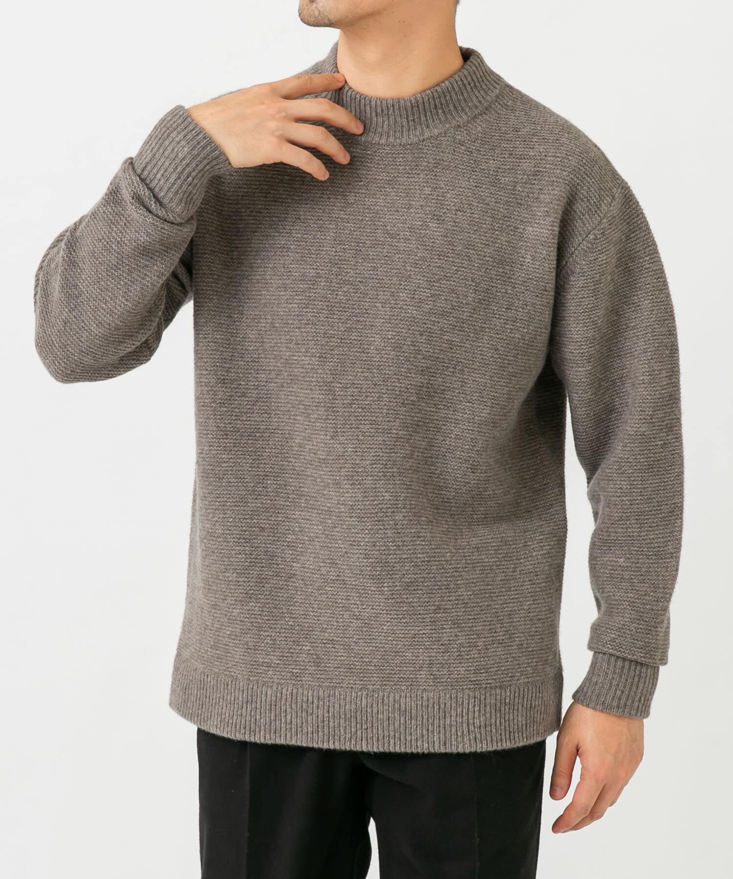 URBAN RESEARCH ROSSO「『XLｻｲｽﾞあり』ﾊﾐﾙﾄﾝｳｰﾙｶﾞｰﾀｰ編みﾓｯｸﾈｯｸﾌﾟﾙ  」|ニット・セーター|