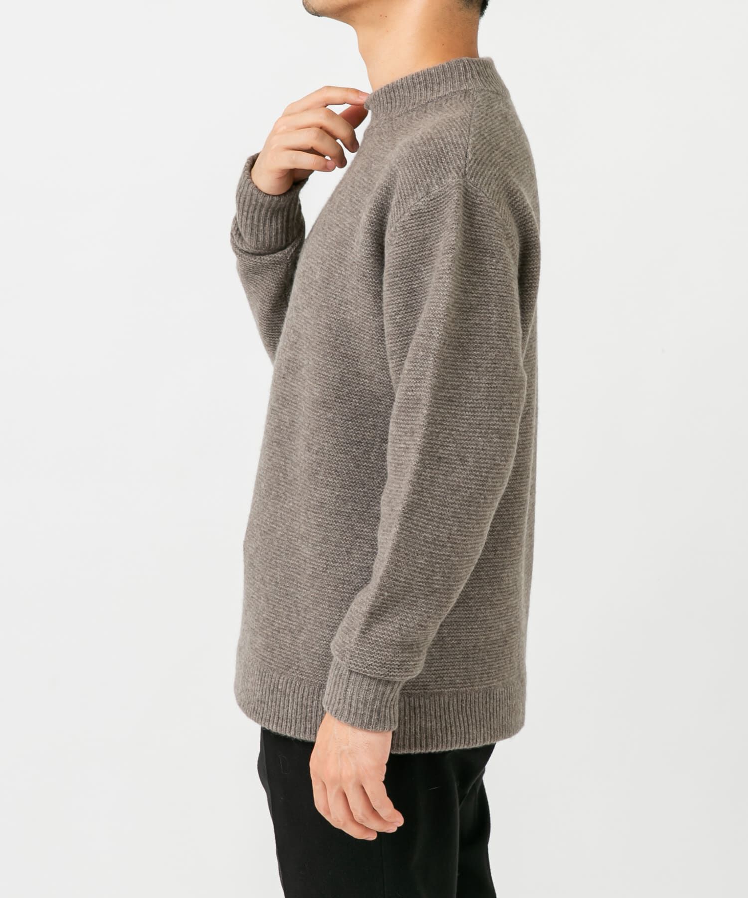 URBAN RESEARCH ROSSO「『XLｻｲｽﾞあり』ﾊﾐﾙﾄﾝｳｰﾙｶﾞｰﾀｰ編みﾓｯｸﾈｯｸﾌﾟﾙ  」|ニット・セーター|