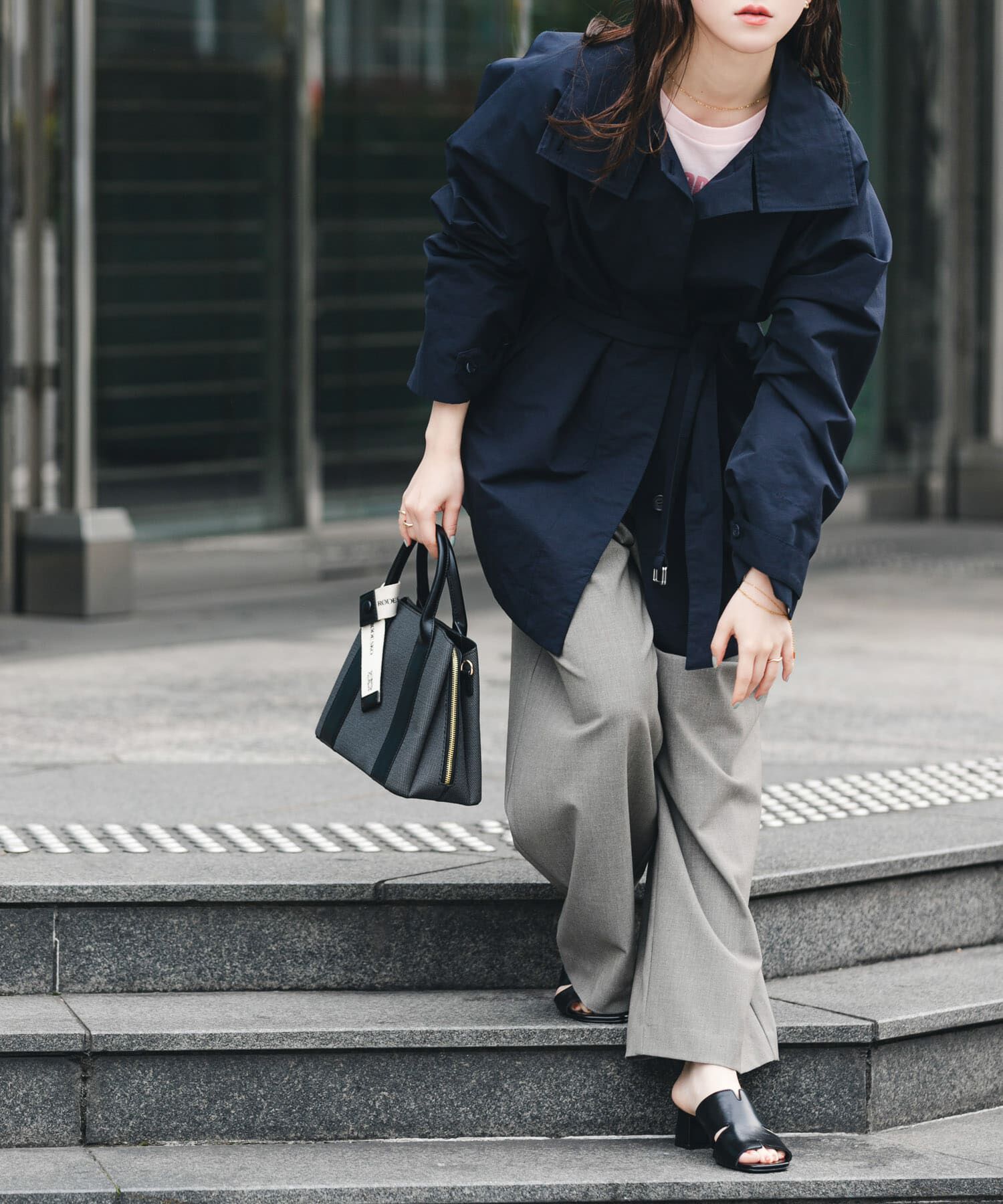 RODE SKO「ロゴリボン付2WAYハンドバッグ」|ハンドバッグ|