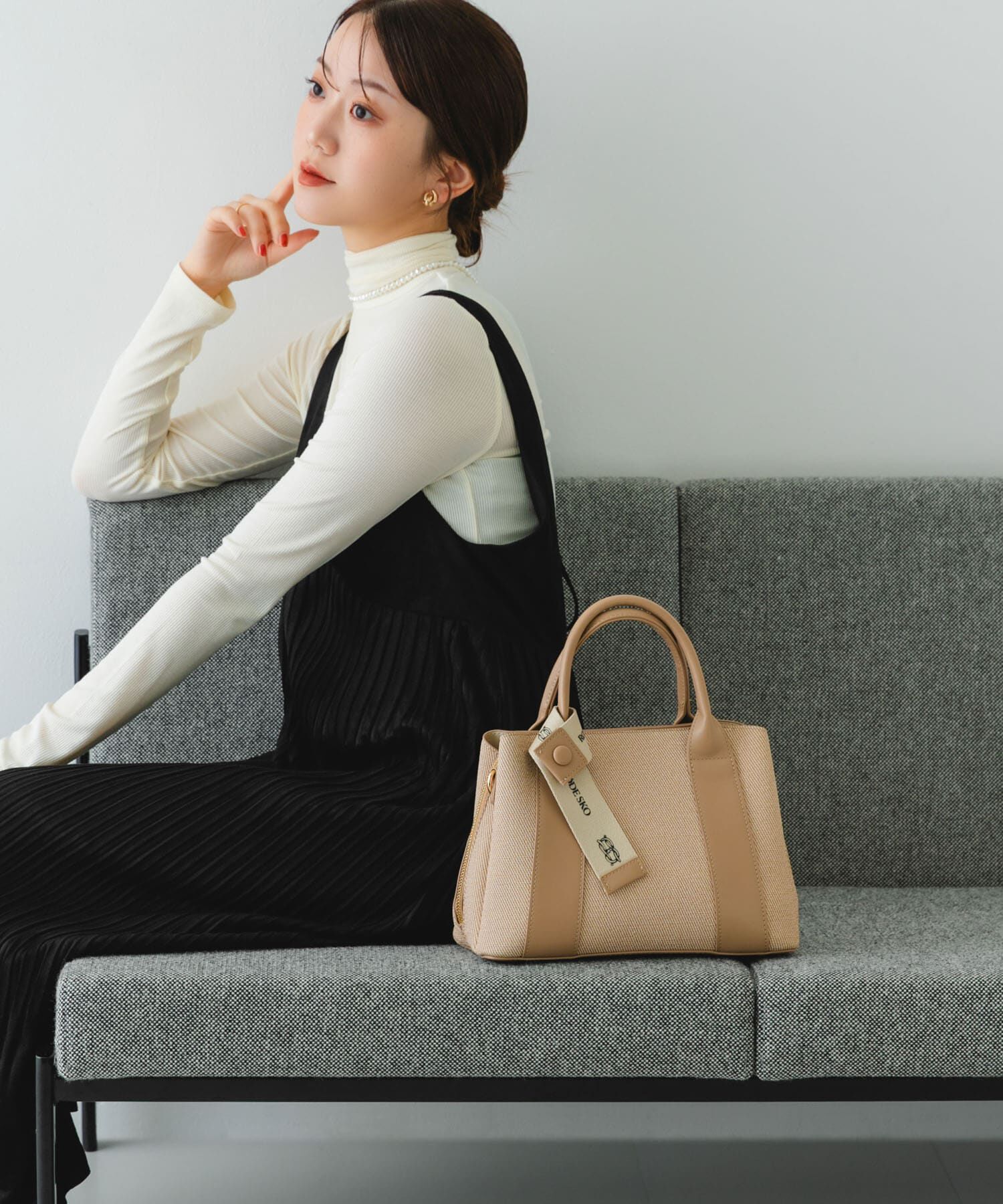 RODE SKO「ロゴリボン付2WAYハンドバッグ」|ハンドバッグ|