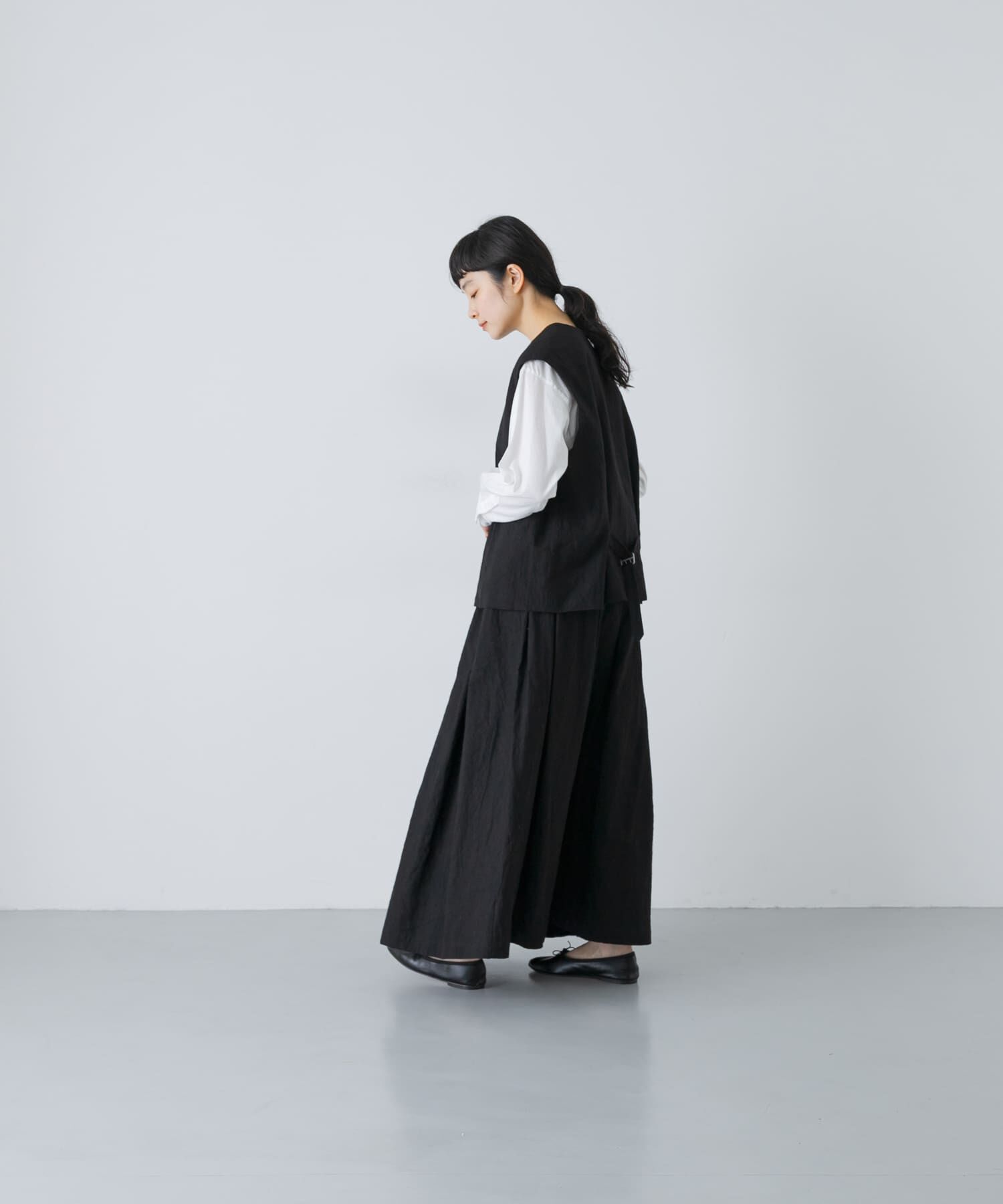 かぐれ「リネンコットンタックスカート」|スカート|