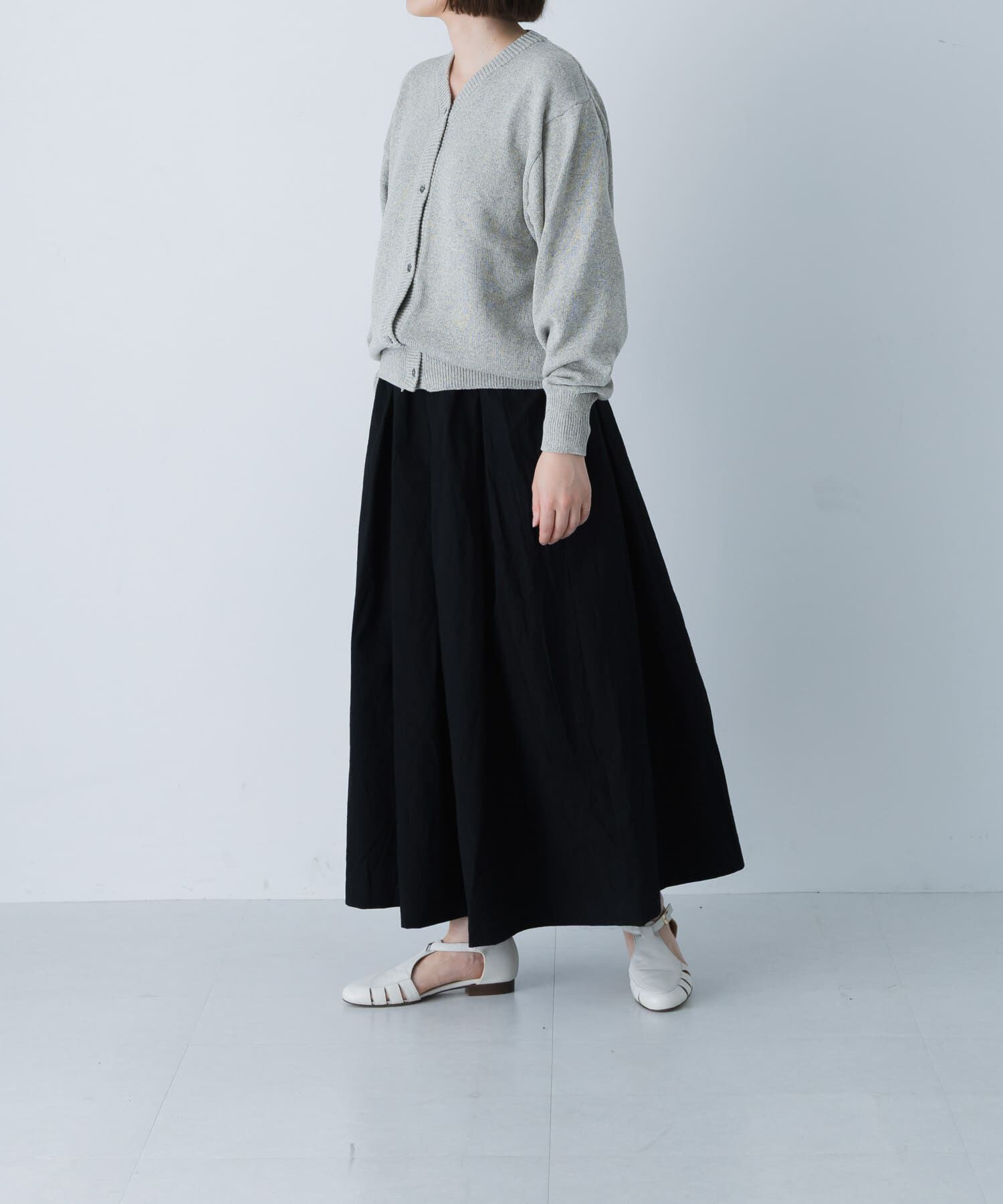 かぐれ「リネンコットンタックスカート」|スカート|