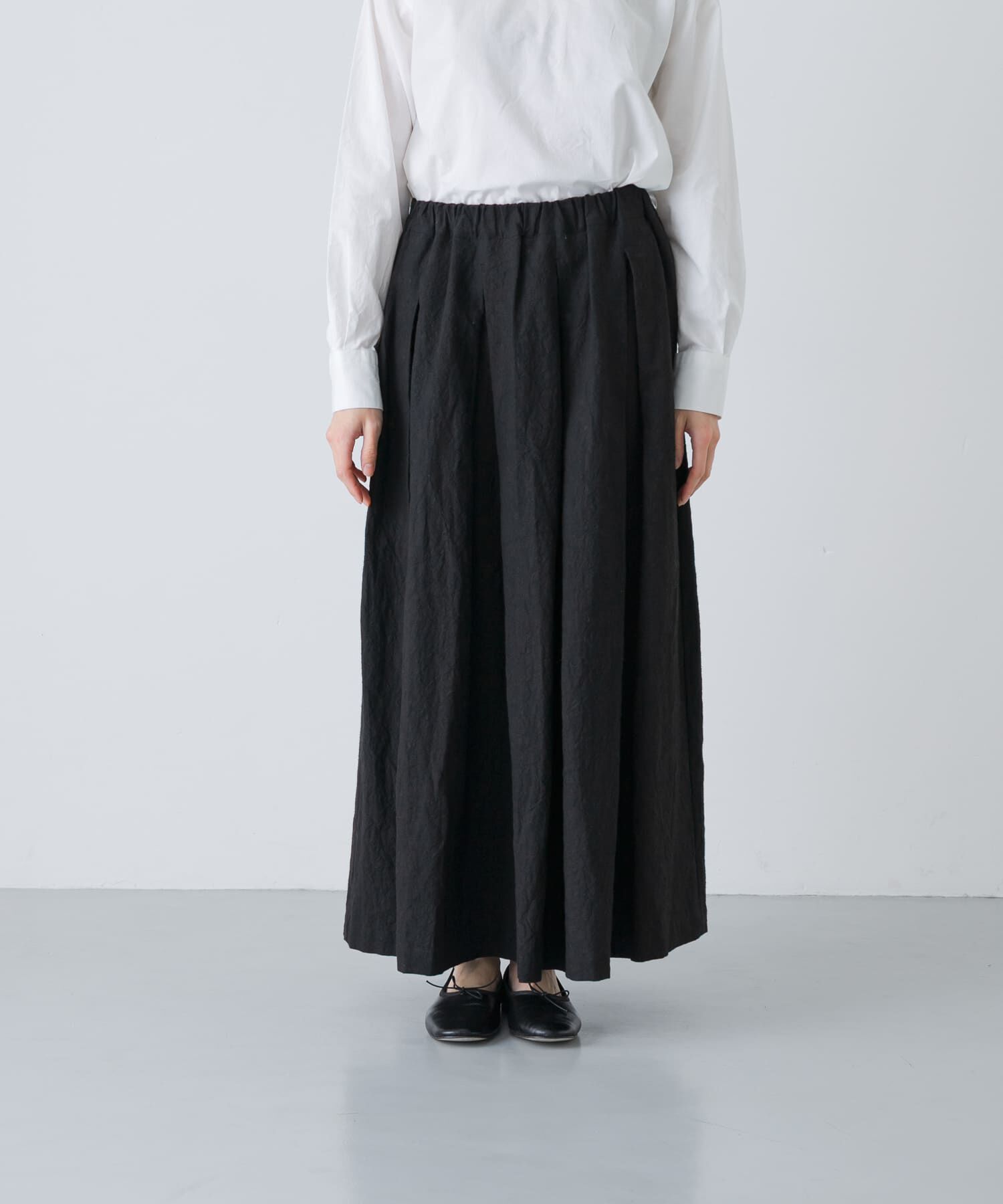 かぐれ「リネンコットンタックスカート」|スカート|