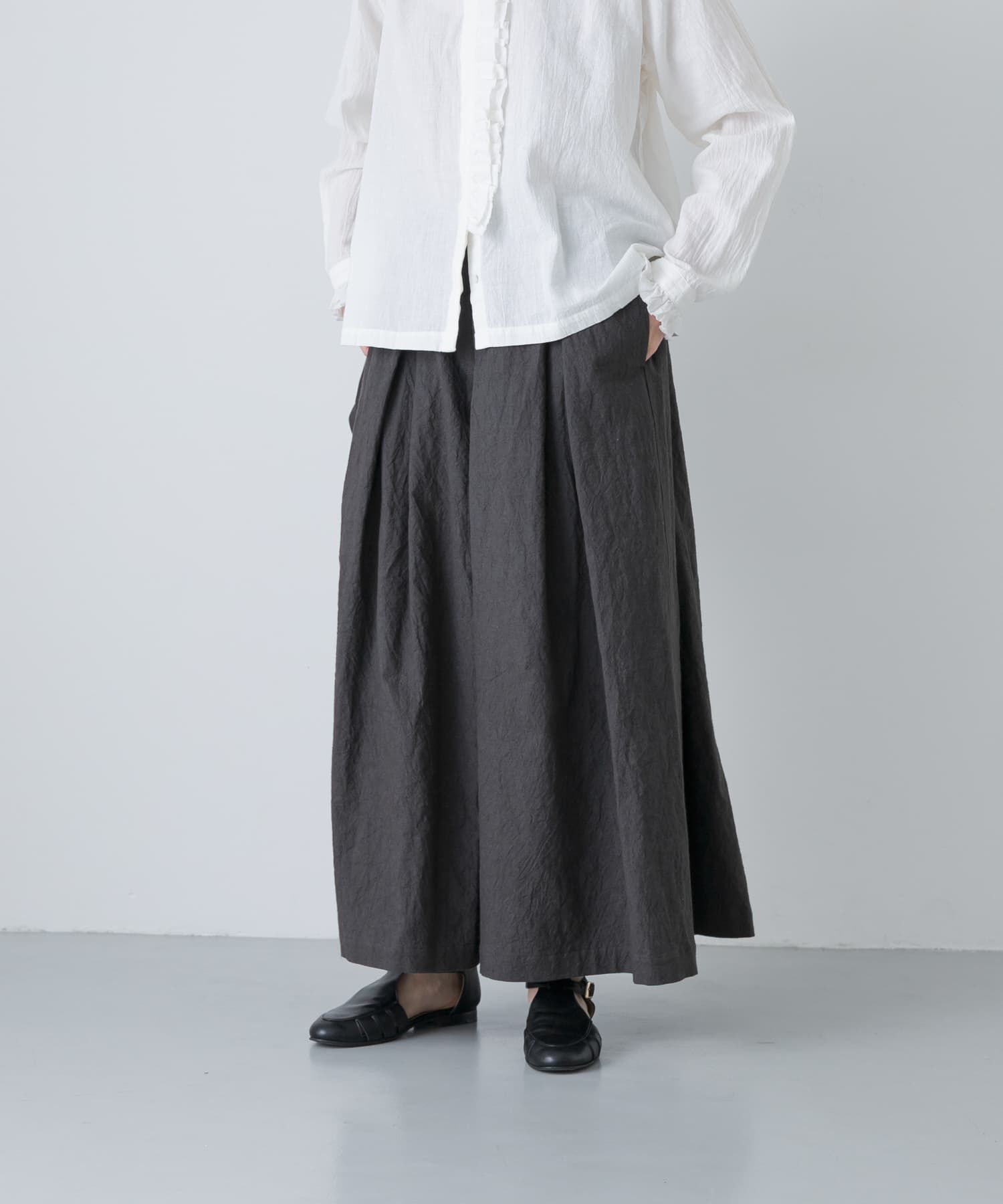 かぐれ「リネンコットンタックスカート」|スカート|
