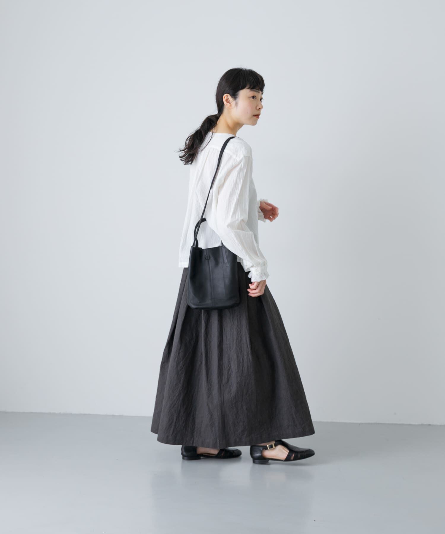 かぐれ「リネンコットンタックスカート」|スカート|