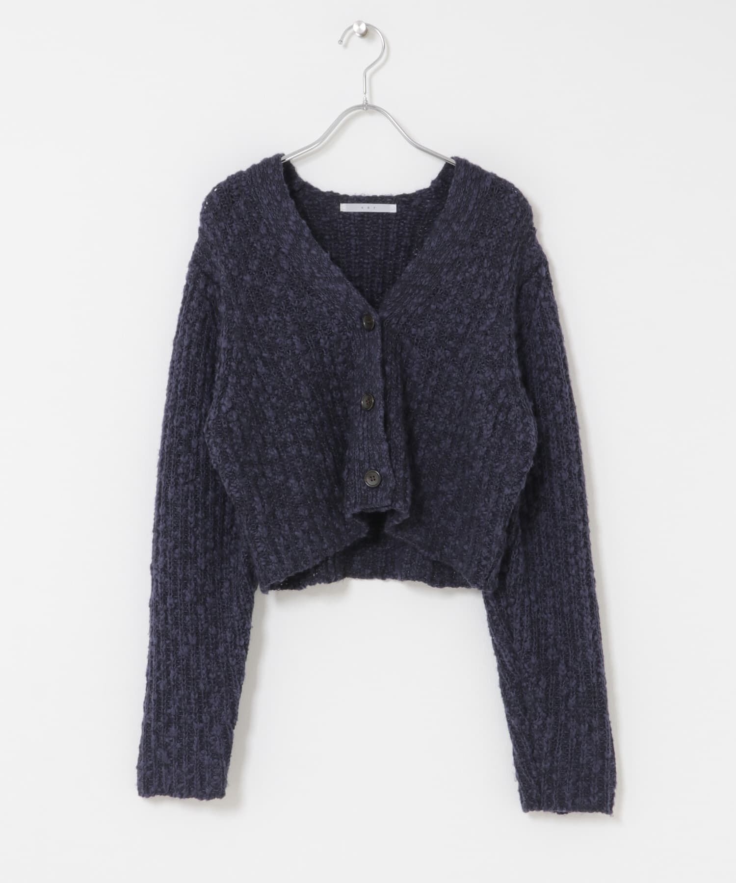  「スラブMIXショートカーディガン」|ニット・セーター|