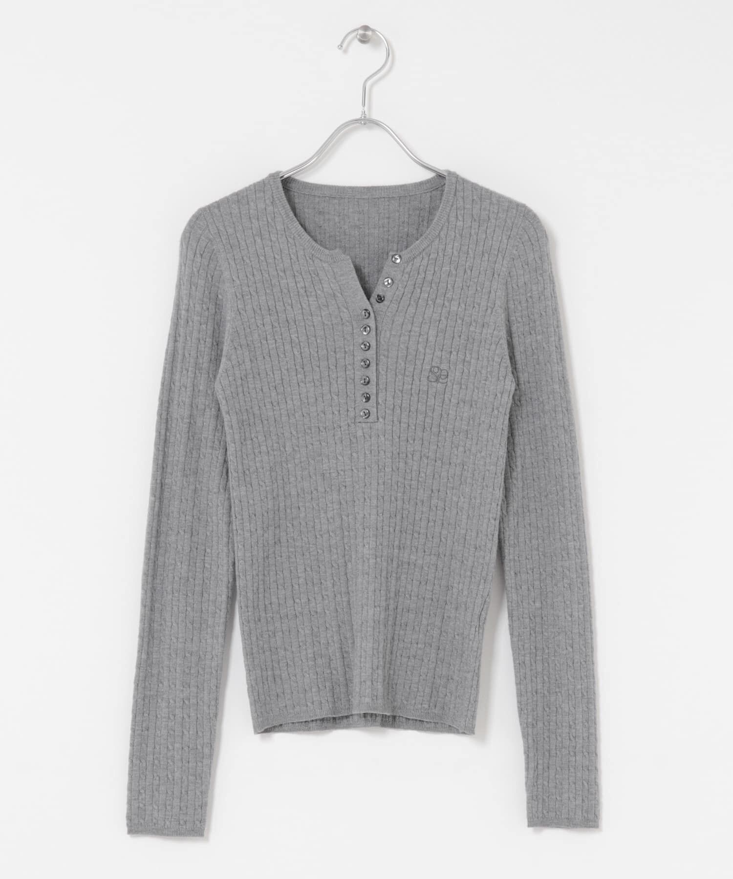 SENSE OF PLACE by URBAN RESEARCH「『洗濯可』シシュウヘンリーネックミニケーブルセーター」|ニット・セーター|