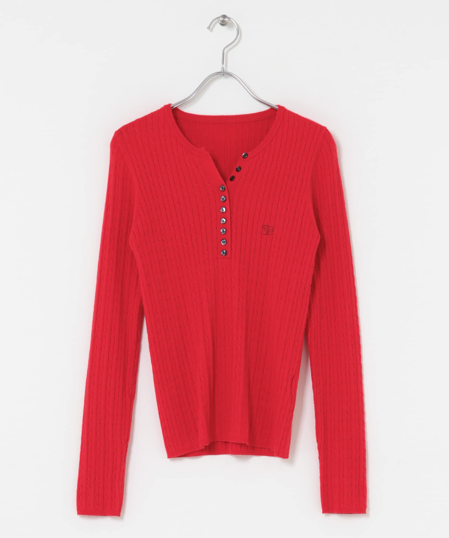 SENSE OF PLACE by URBAN RESEARCH「『洗濯可』シシュウヘンリーネックミニケーブルセーター」|ニット・セーター|