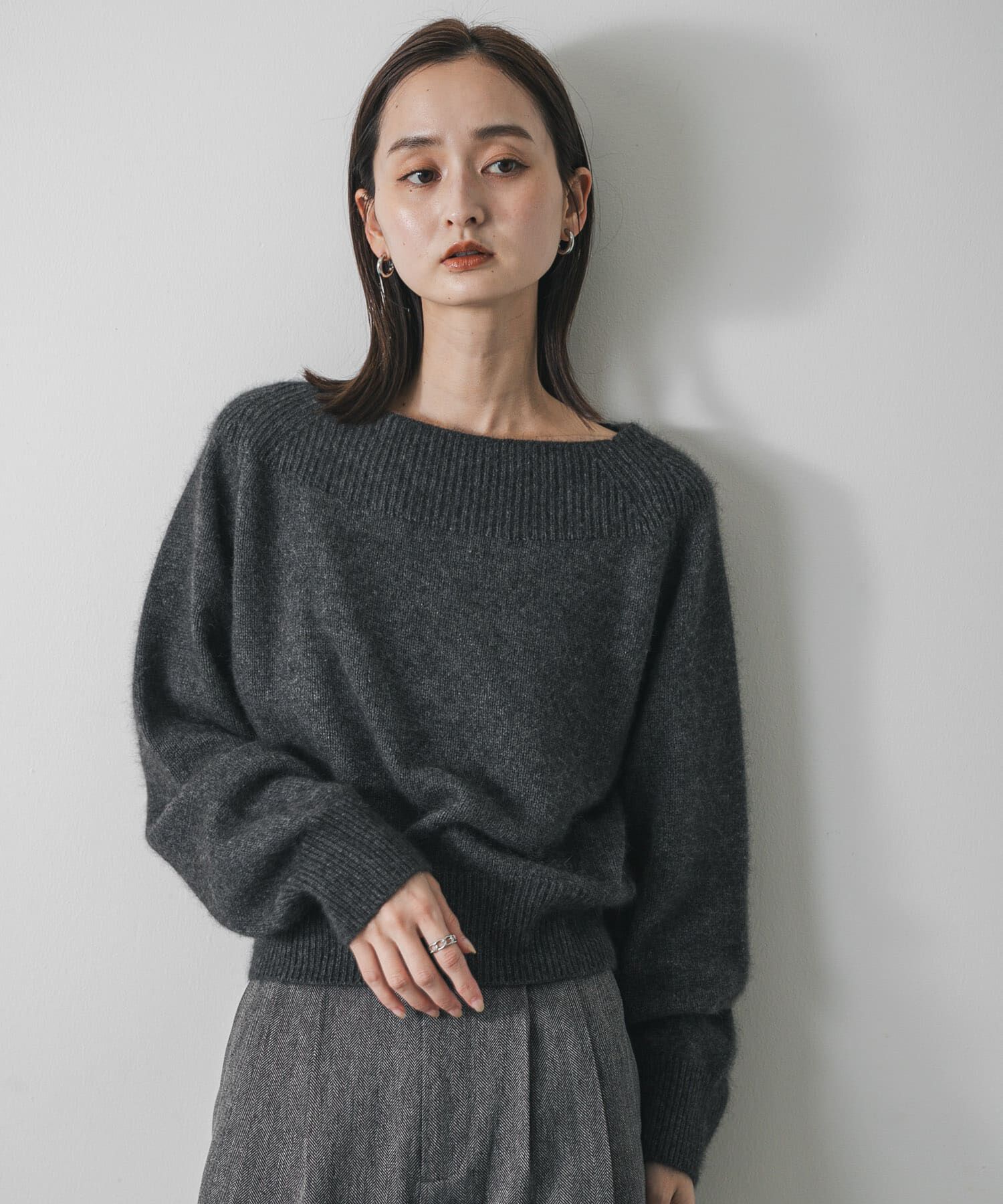 SENSE OF PLACE by URBAN RESEARCH「ボートネックヘアリーニット」|ニット・セーター|