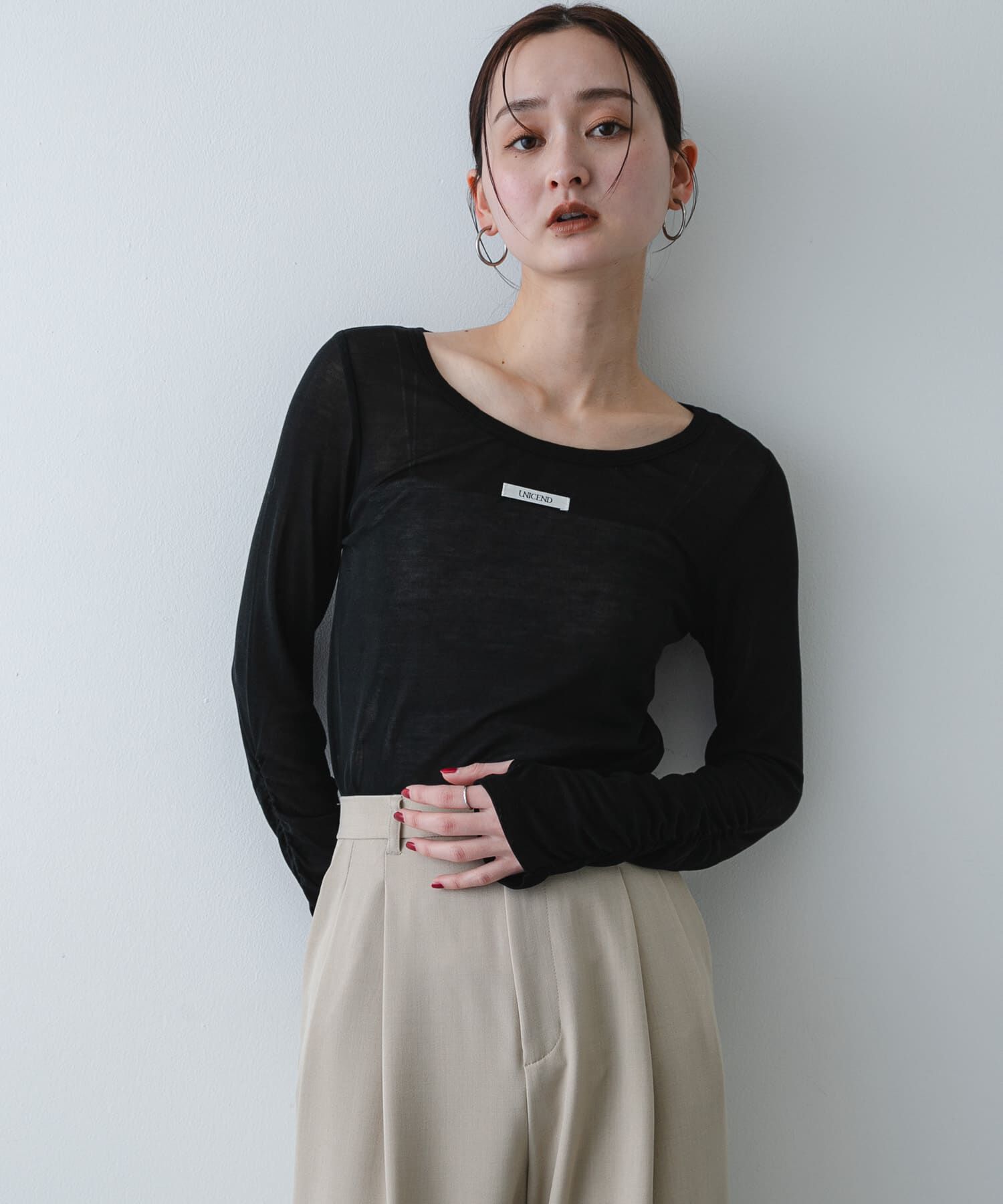 SENSE OF PLACE by URBAN RESEARCH「Uネックピスネームシアートップ」|Tシャツ・カットソー|