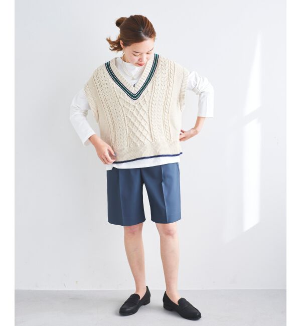 le.coeur blanc「ツイルストレッチハーフパンツ」|その他|