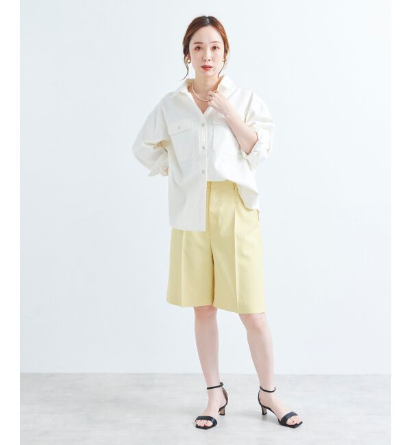 le.coeur blanc「ツイルストレッチハーフパンツ」|その他|