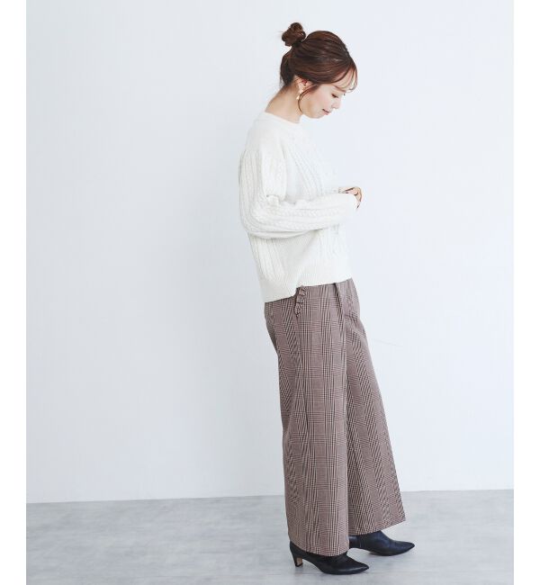 le.coeur blanc「Perle Peche チェックパンツ」|その他|