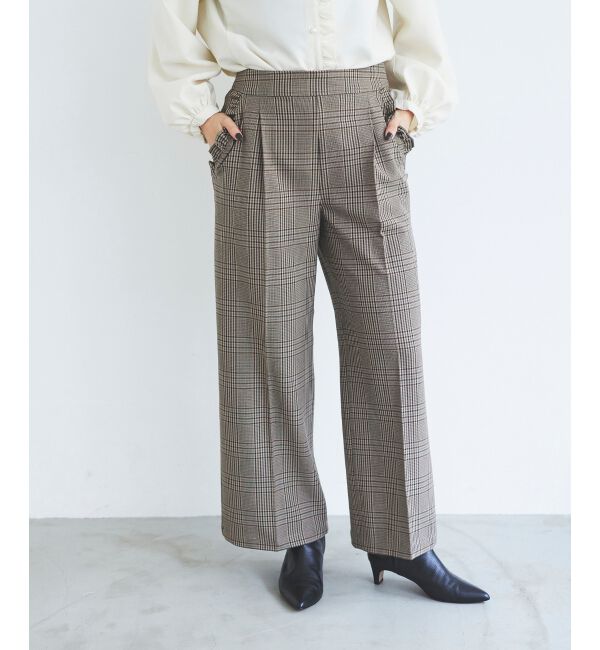 le.coeur blanc「Perle Peche チェックパンツ」|その他|