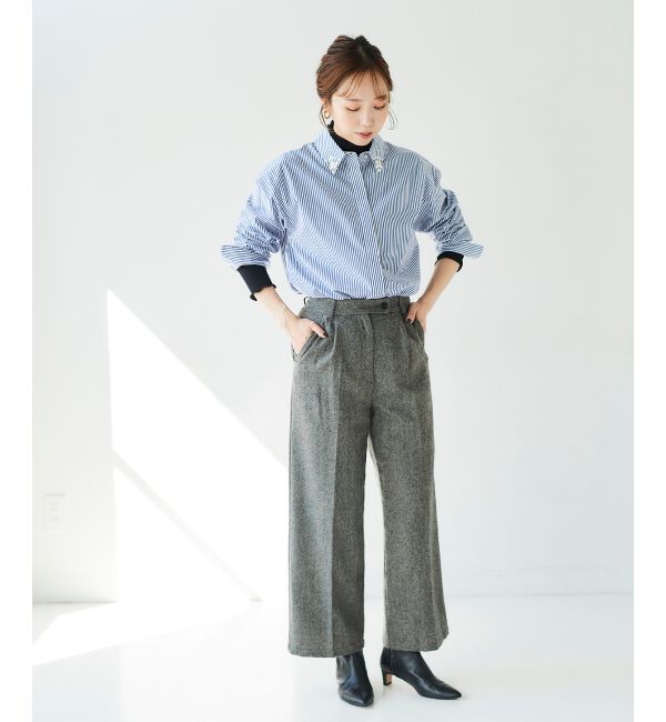 le.coeur blanc「タックワイドセンタープレスパンツ」|その他|