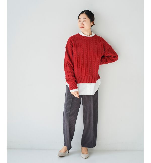 le.coeur blanc「タックワイドセンタープレスパンツ」|その他|