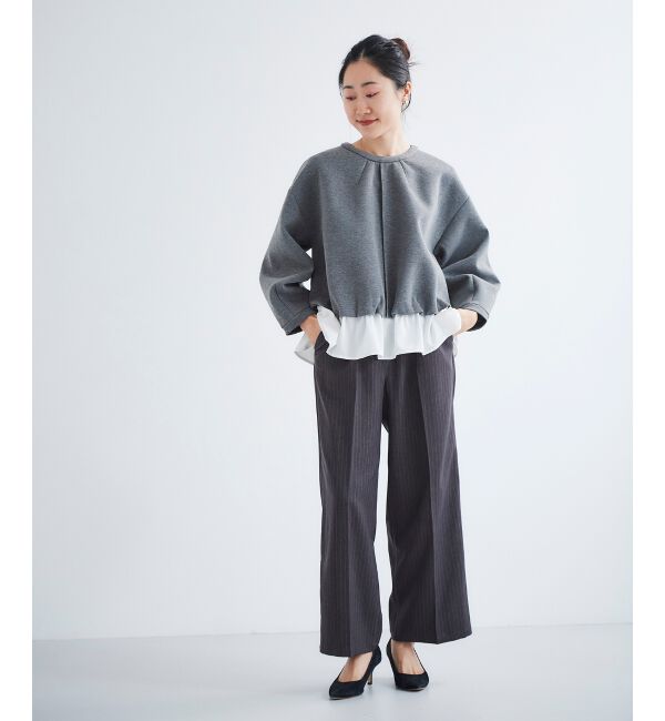 le.coeur blanc「タックワイドセンタープレスパンツ」|その他|