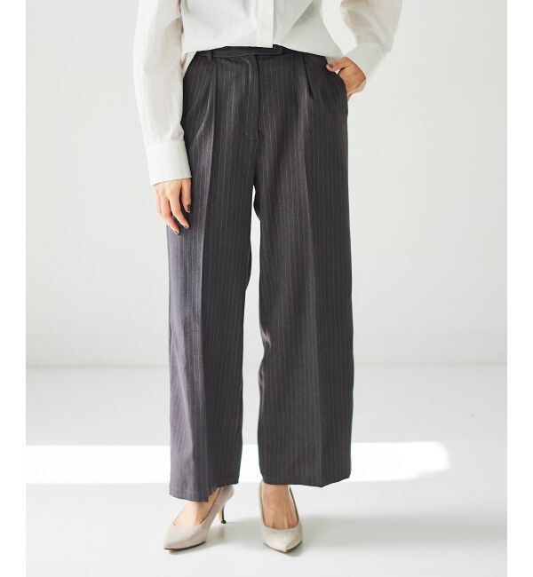 le.coeur blanc「タックワイドセンタープレスパンツ」|その他|