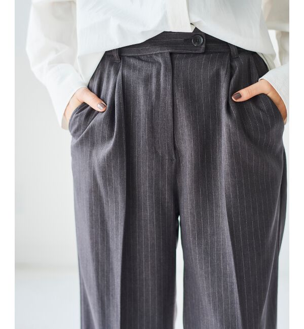 le.coeur blanc「タックワイドセンタープレスパンツ」|その他|