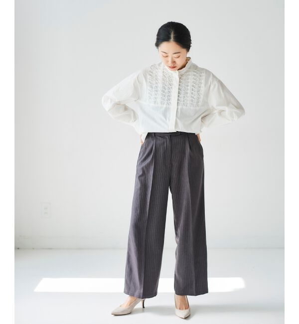 le.coeur blanc「タックワイドセンタープレスパンツ」|その他|