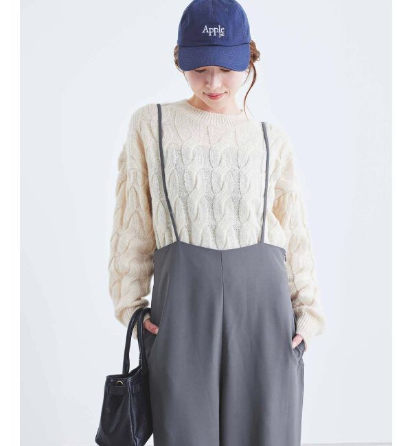 le.coeur blanc「《WEB限定アイテム》ハイウエストワイドキャミサロペット」|その他|